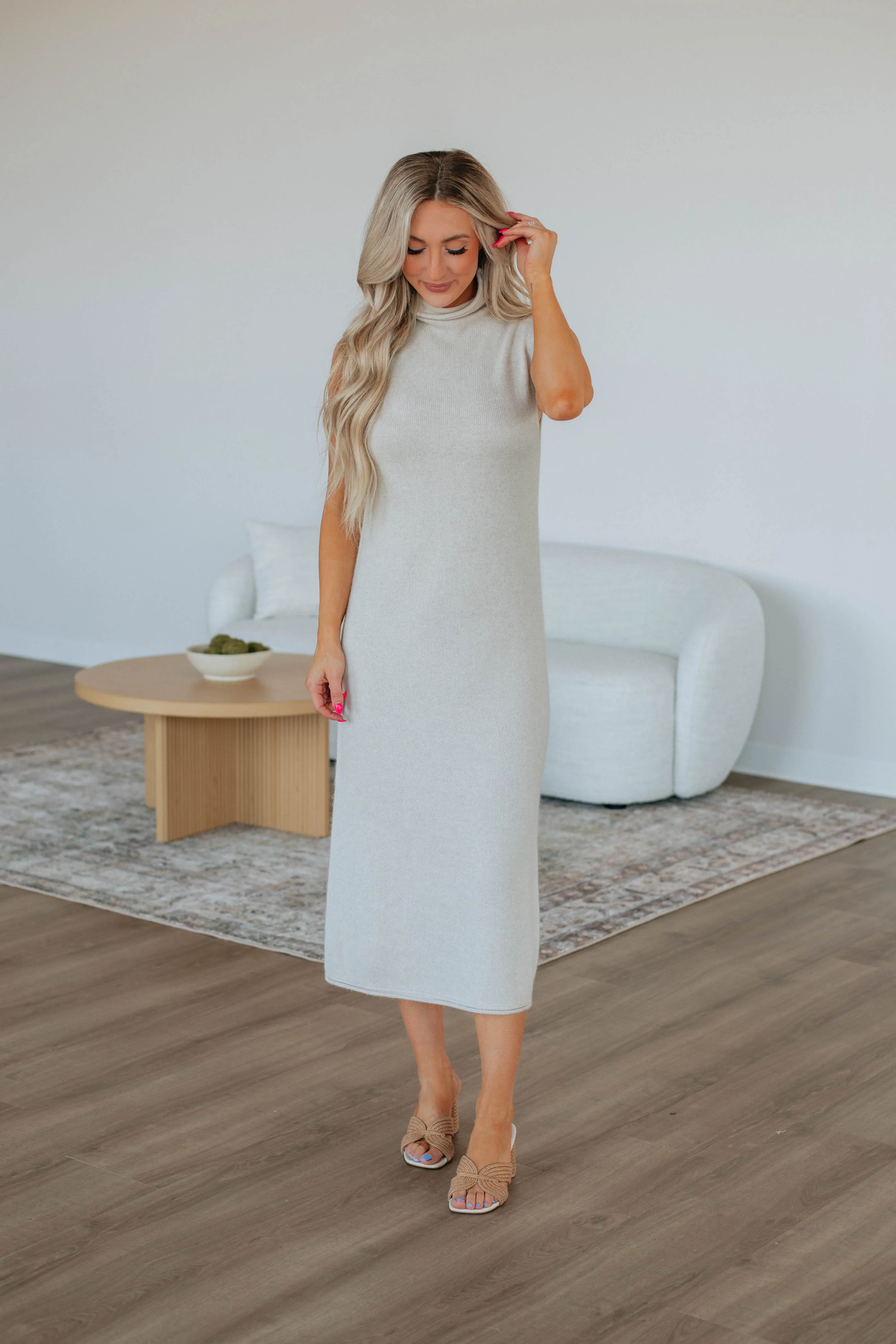 Roxanna Sweater Dress - Natural,Women Sweater