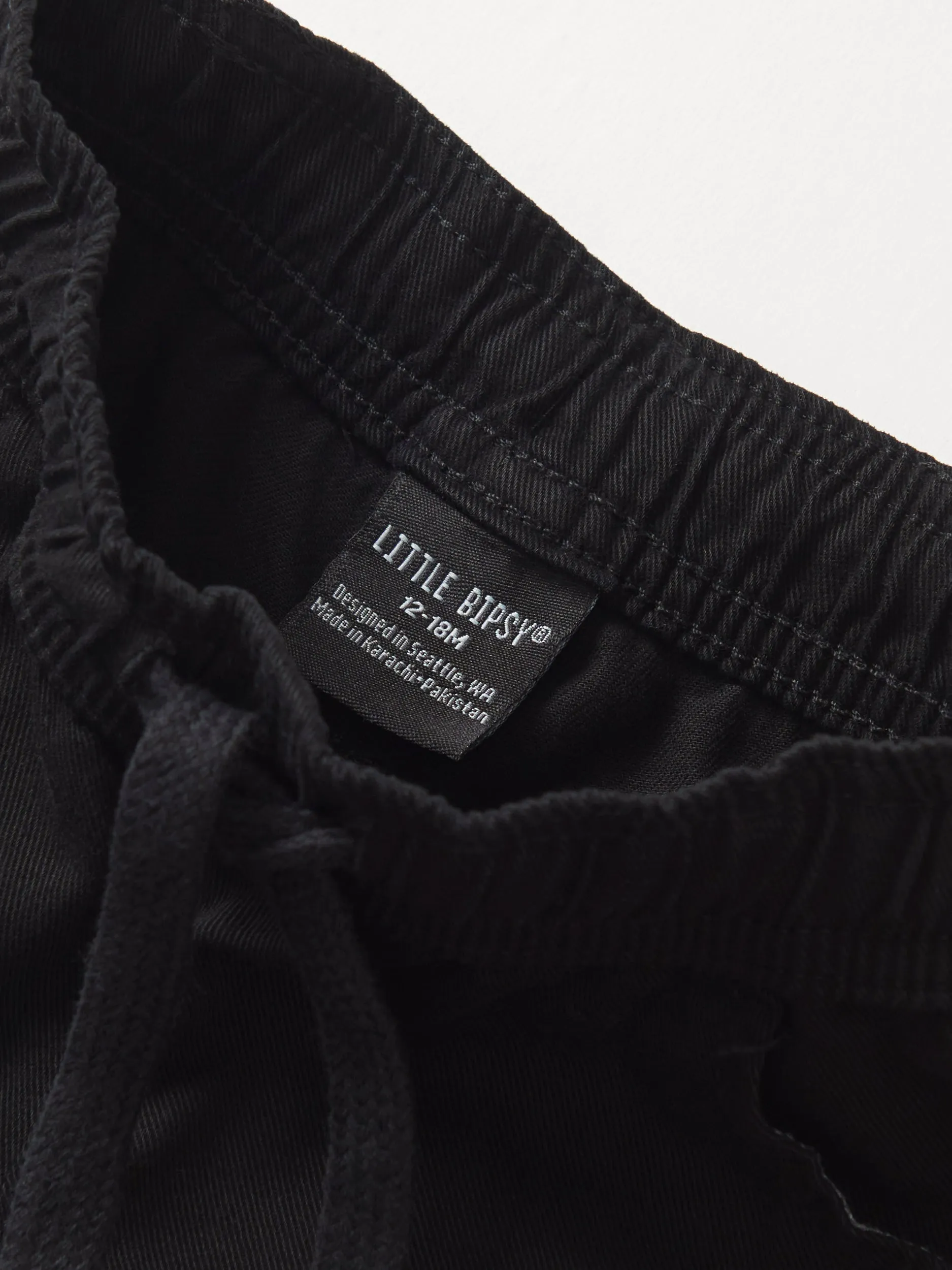 Ruffle Cotton Twill Short - Black,Kids