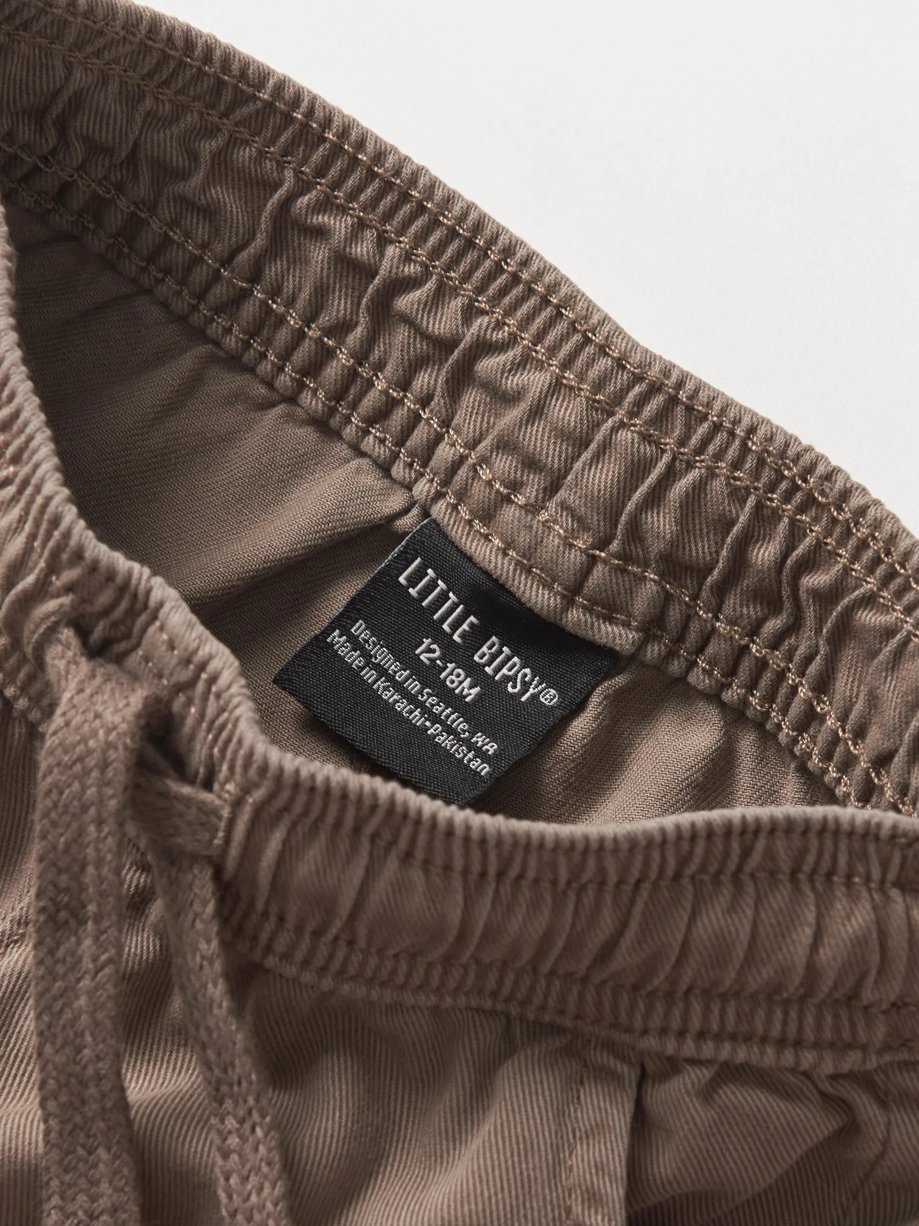 Ruffle Cotton Twill Short - Mushroom,Kids