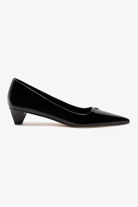 Ruth Pump In Black Box Leather,Women Heel