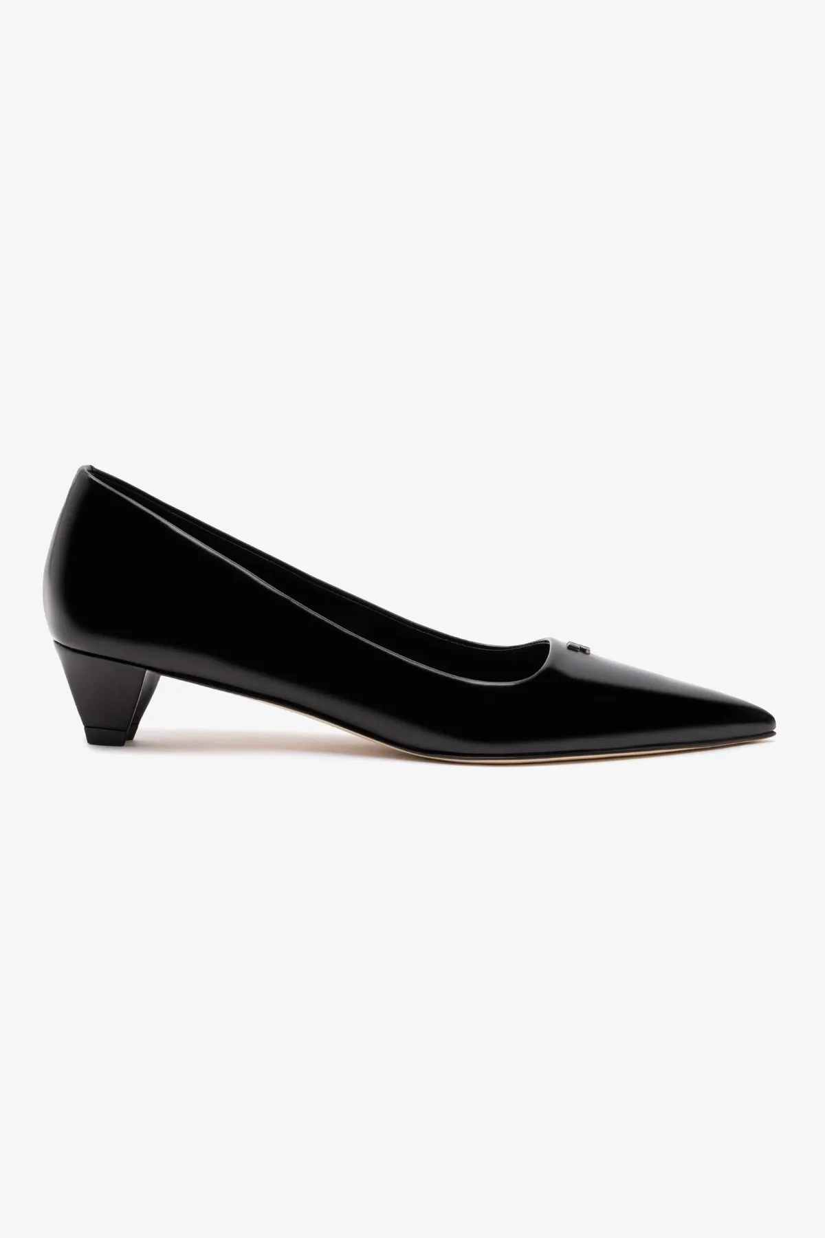 Ruth Pump In Black Box Leather,Women Heel