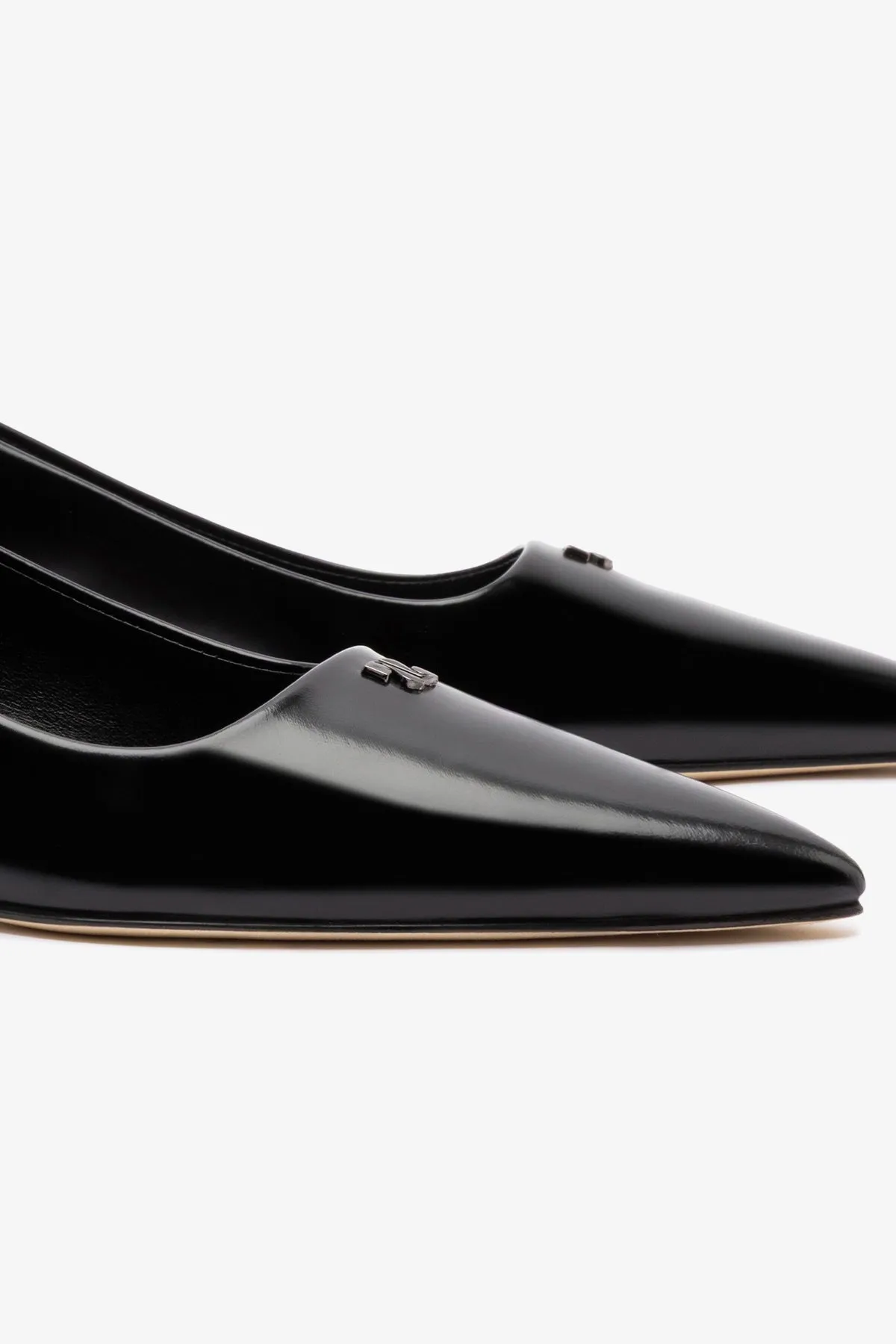 Ruth Pump In Black Box Leather,Women Heel