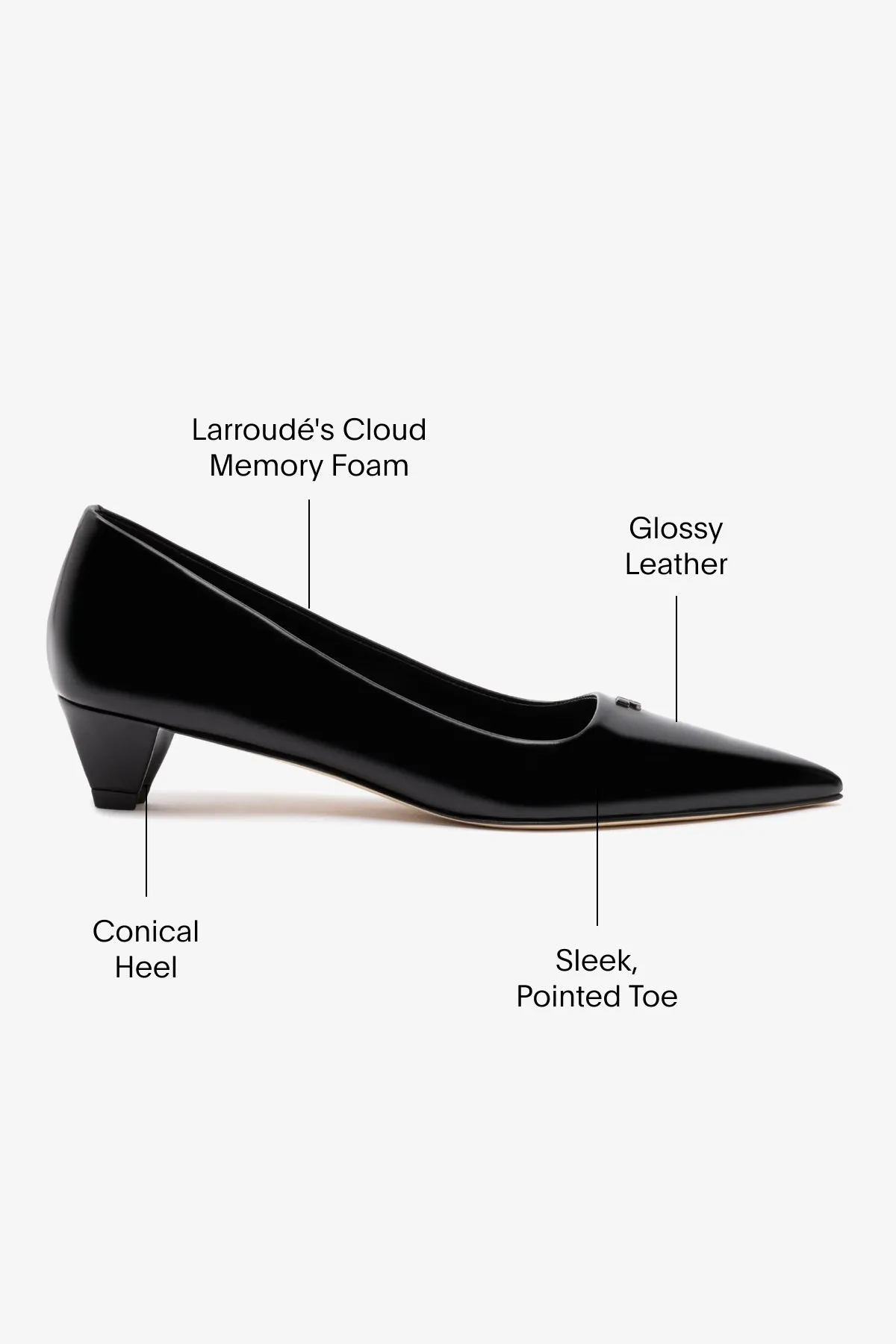Ruth Pump In Black Box Leather,Women Heel