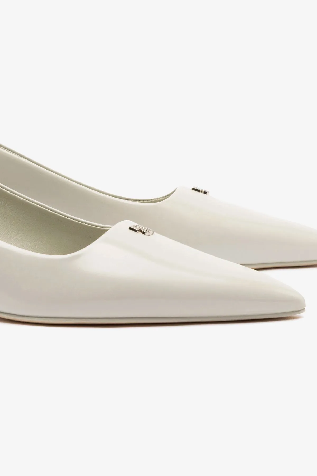 Ruth Pump In Gray Box Leather,Women Heel