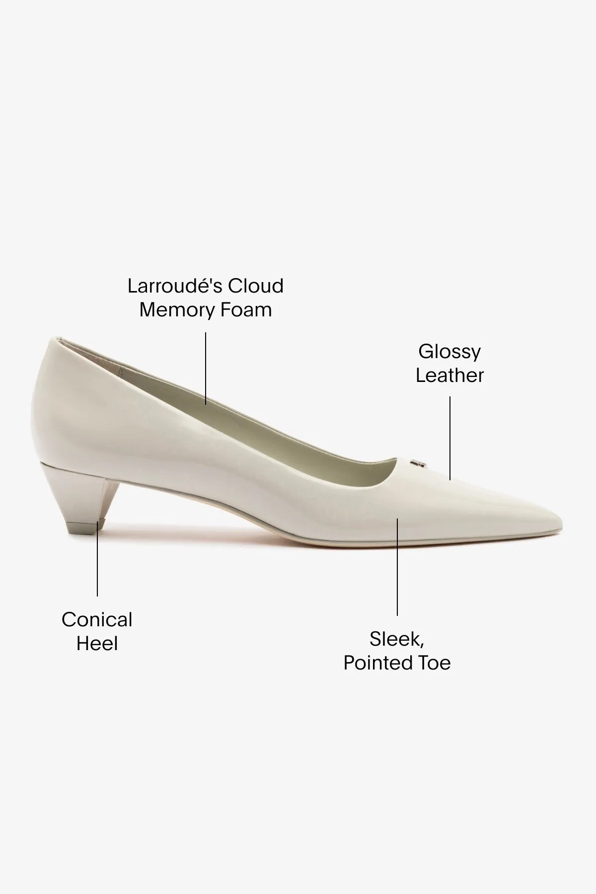 Ruth Pump In Gray Box Leather,Women Heel