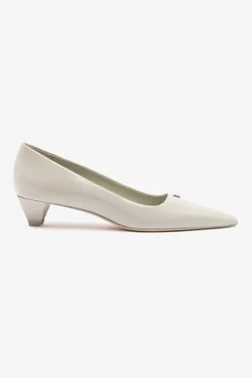 Ruth Pump In Gray Box Leather,Women Heel