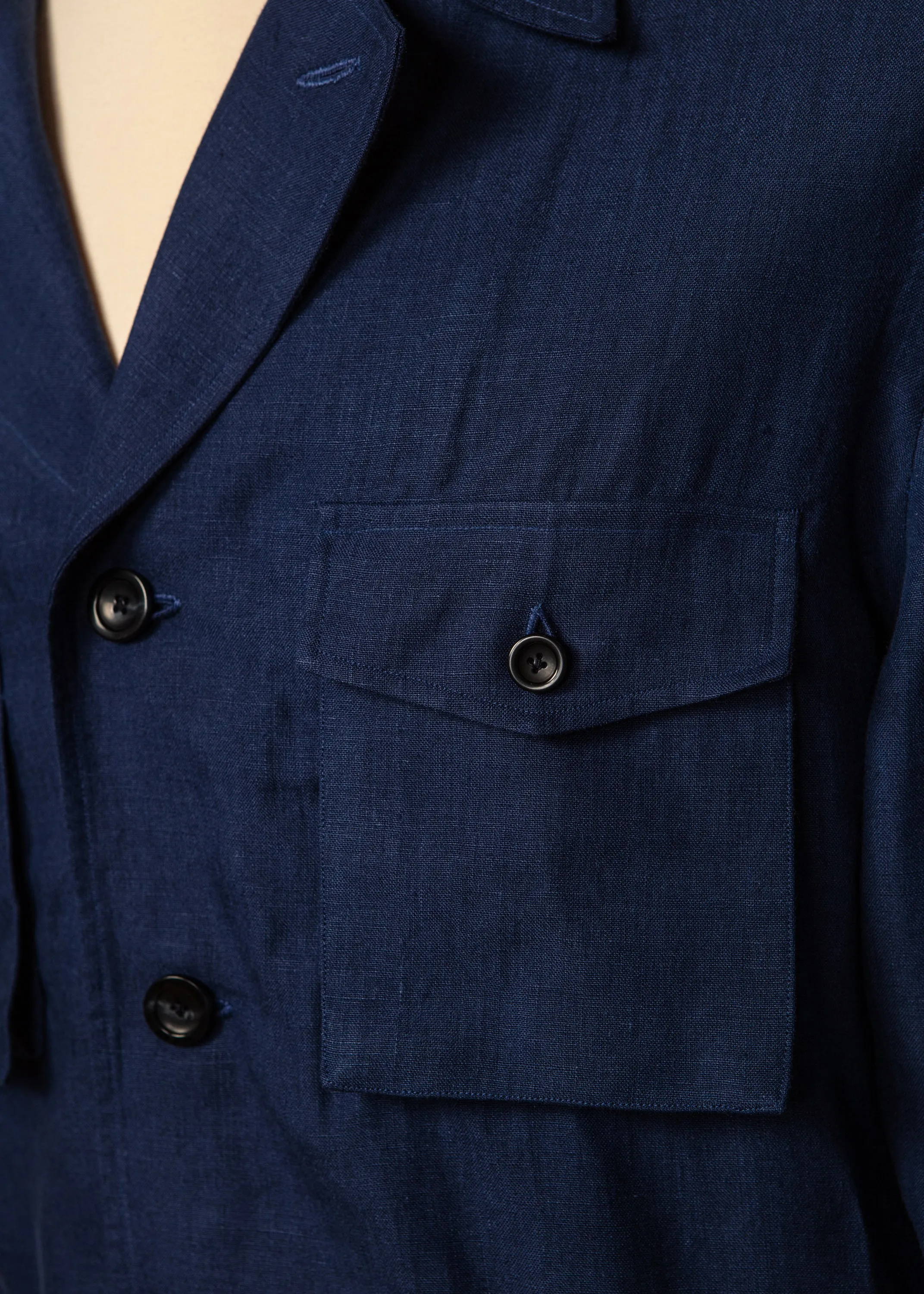 Sahariana Over Shirt in Navy,Men