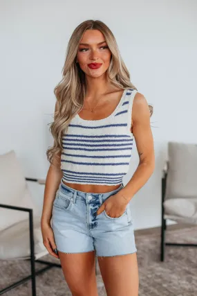 Scottie Striped Tank - Navy Mix,Women Tank