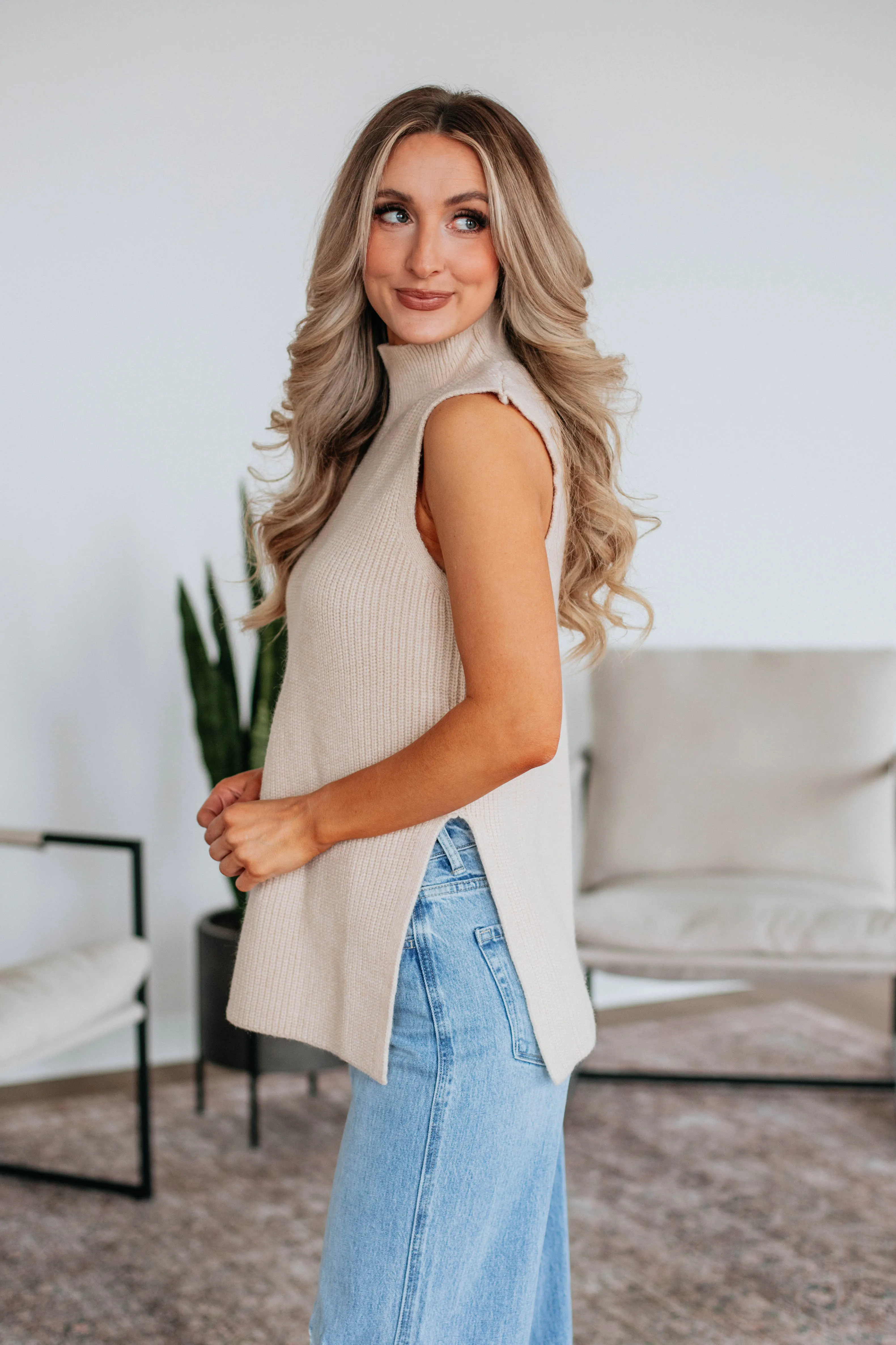 Sophia Sweater Top - Cream,Women Sweater