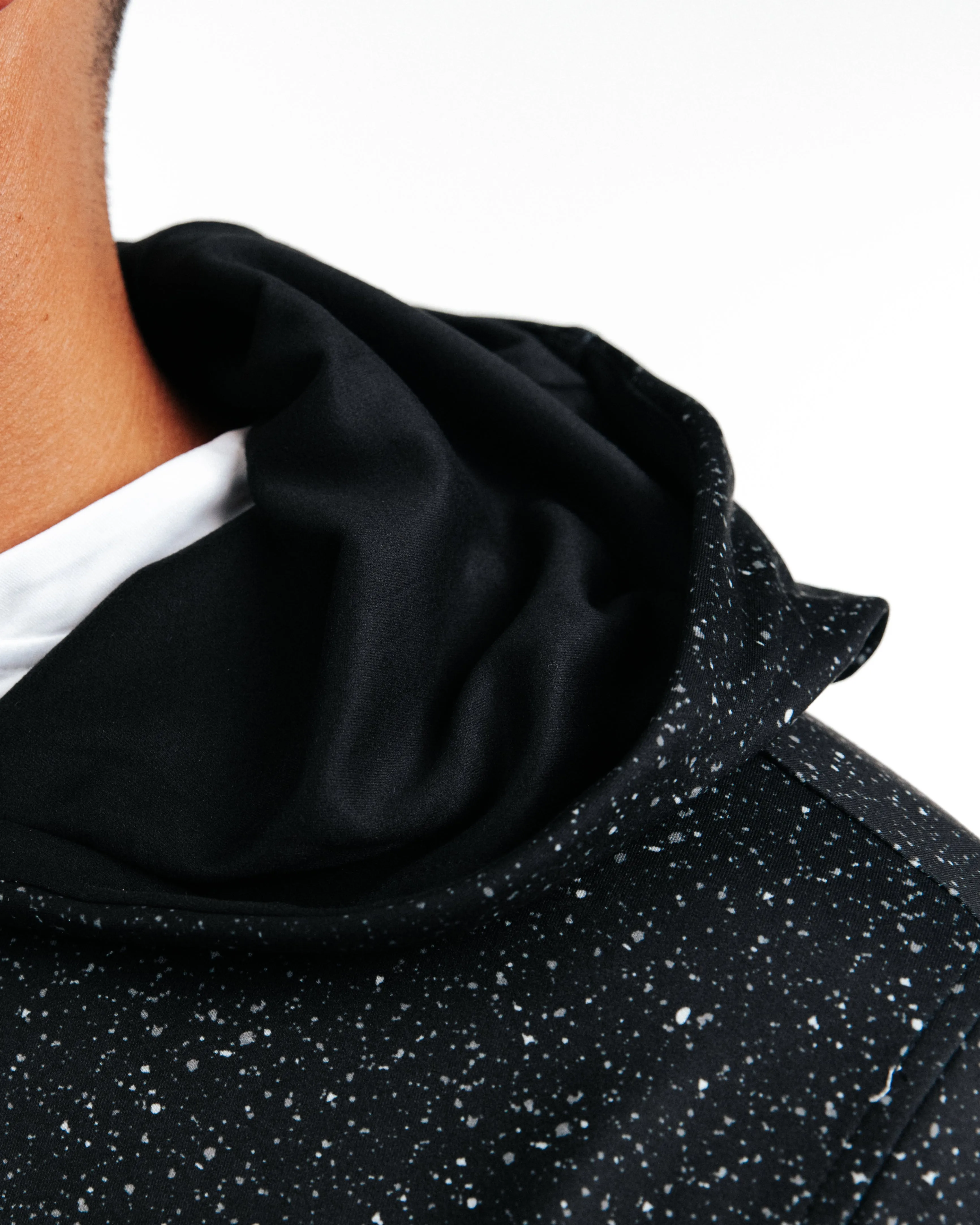 Speckled Black Golf Hoodie,Men