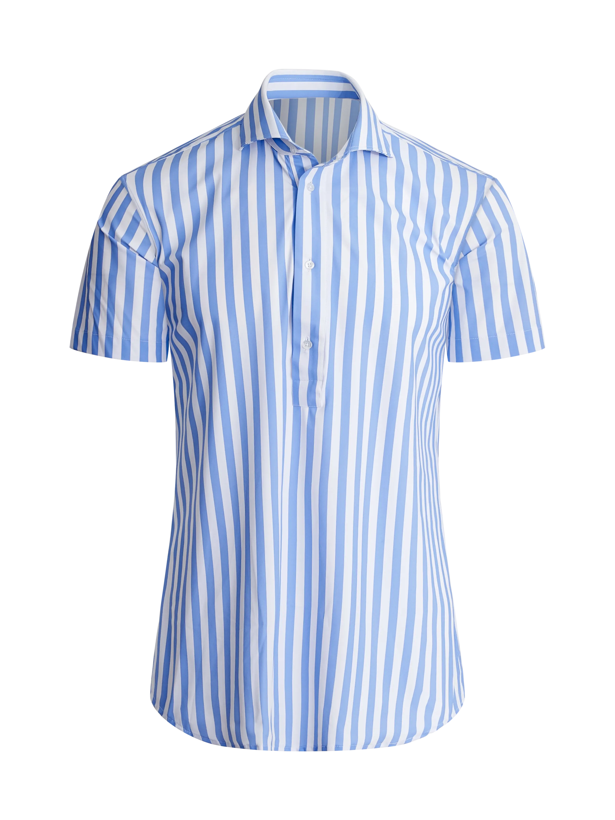 S/S Performance Popover in Light Blue Awning Stripe,Men