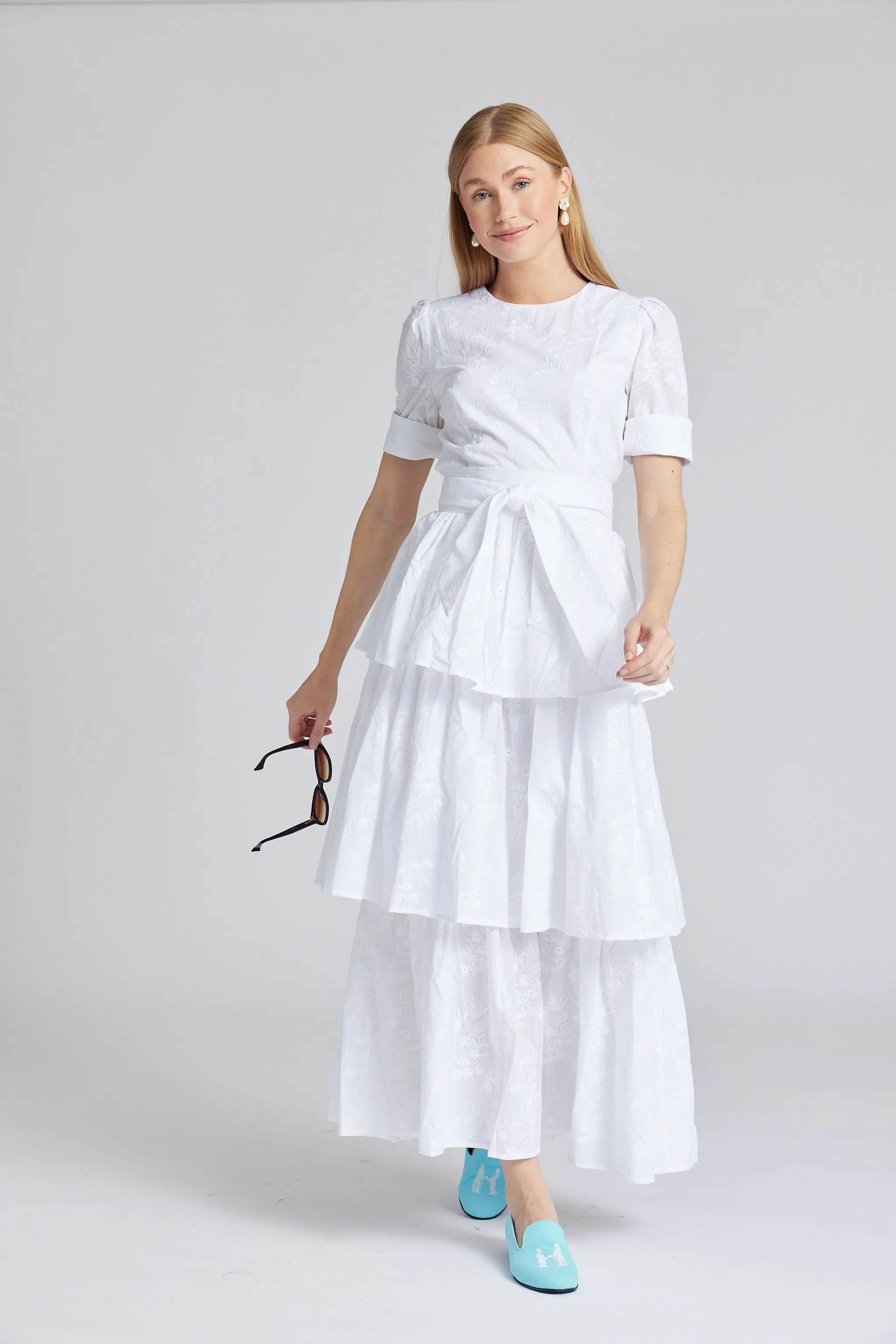 Stacy Dress in White Floral,Women