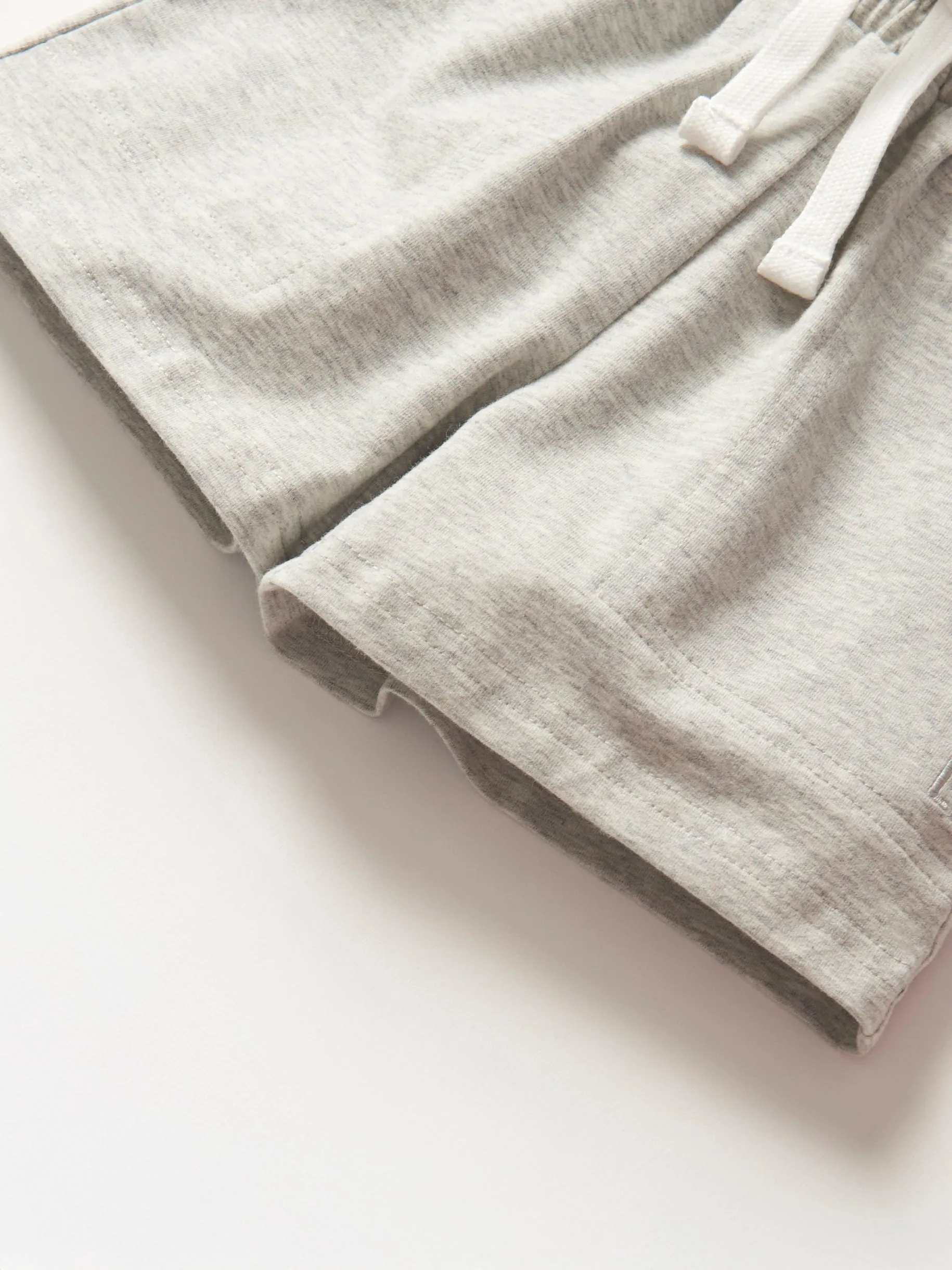 Stitch Pocket Jersey Short - Light Heather Grey,Kids