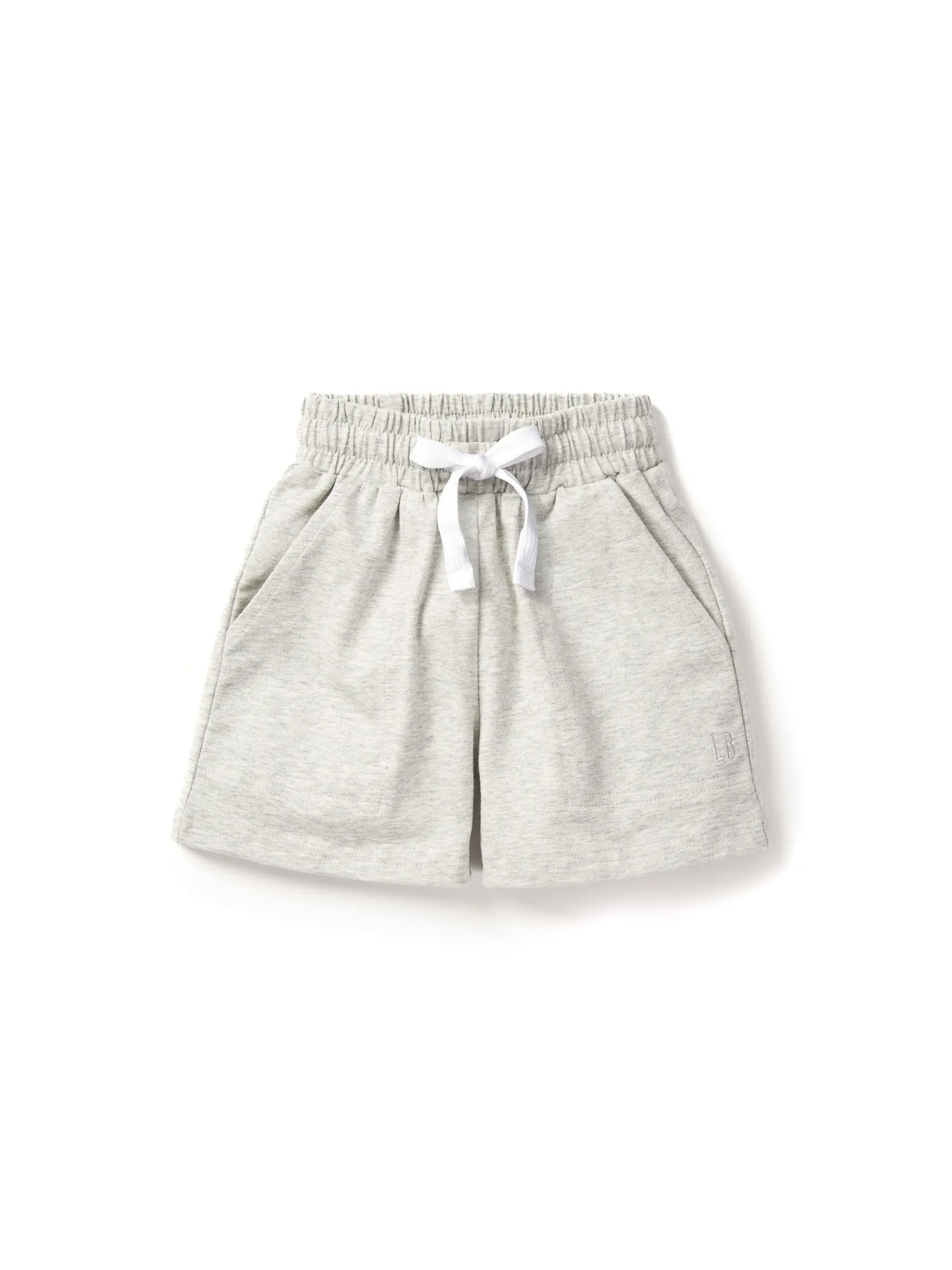 Stitch Pocket Jersey Short - Light Heather Grey,Kids