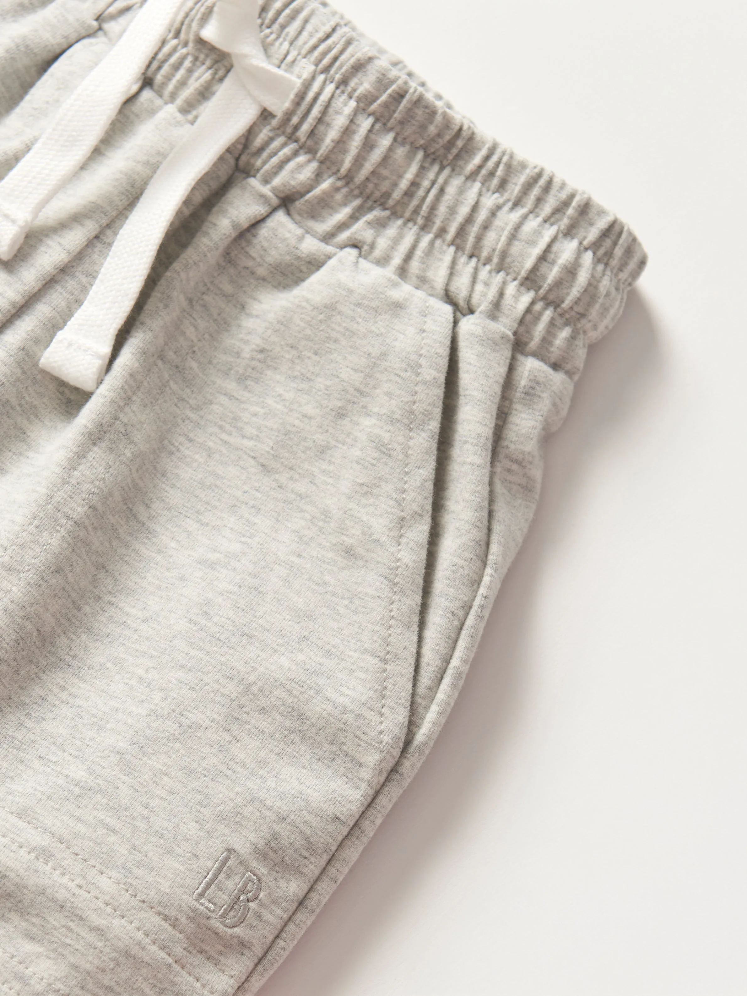 Stitch Pocket Jersey Short - Light Heather Grey,Kids