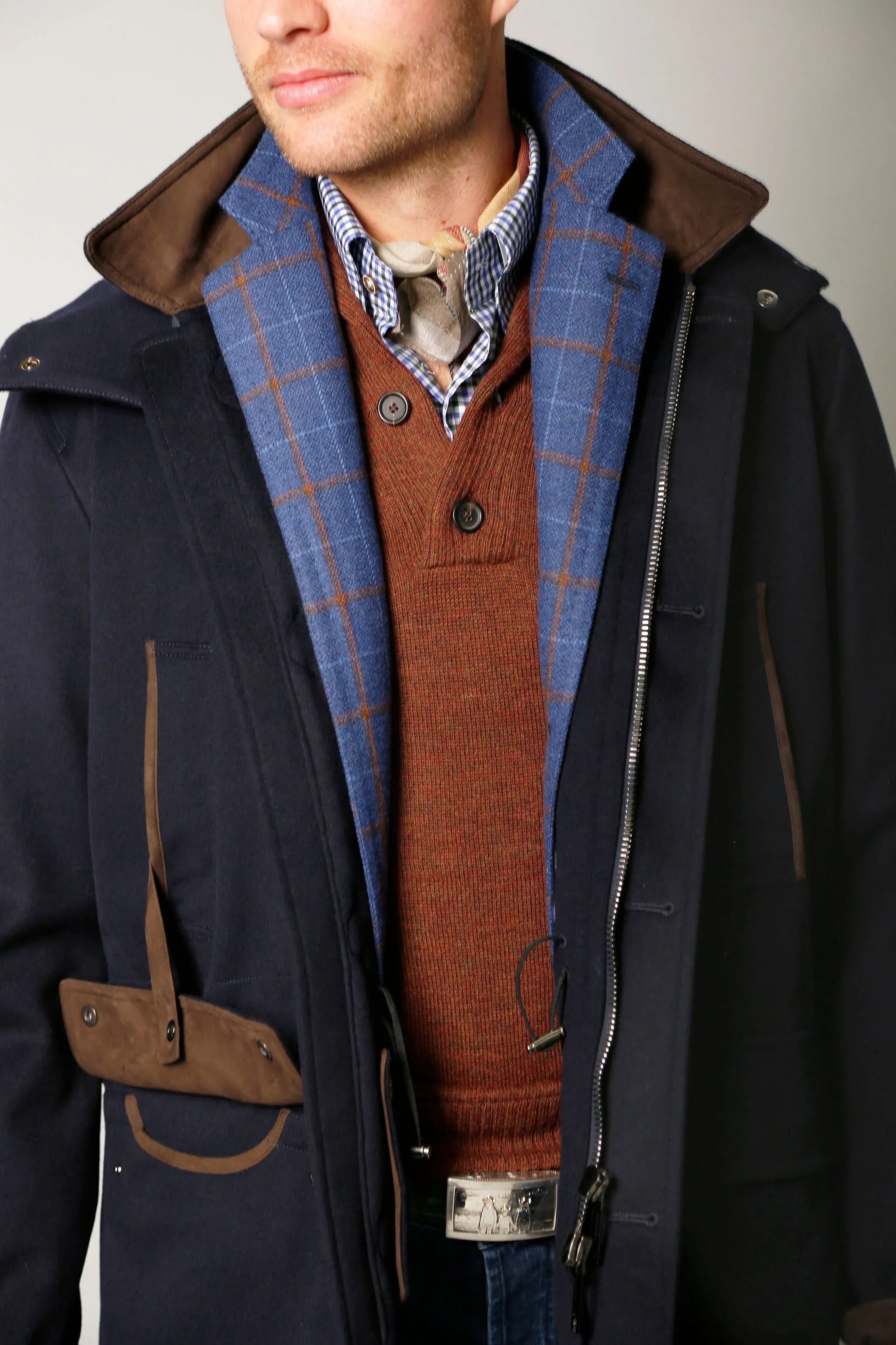 Storm System Wool Ralph Coat in Navy,Men