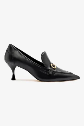 Susan Pump In Black Leather,Women Heel