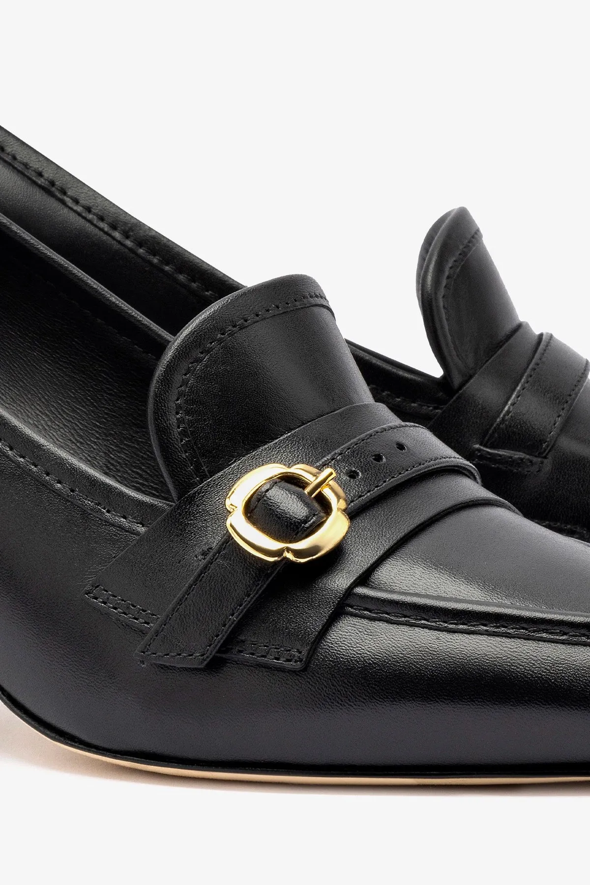 Susan Pump In Black Leather,Women Heel