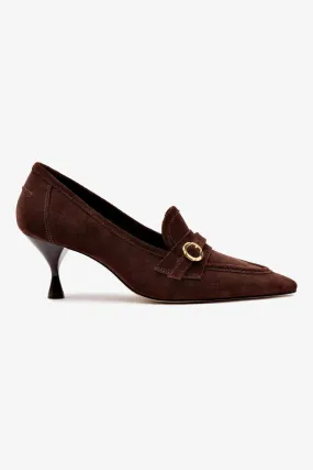 Susan Pump In Brown Suede,Women Heel