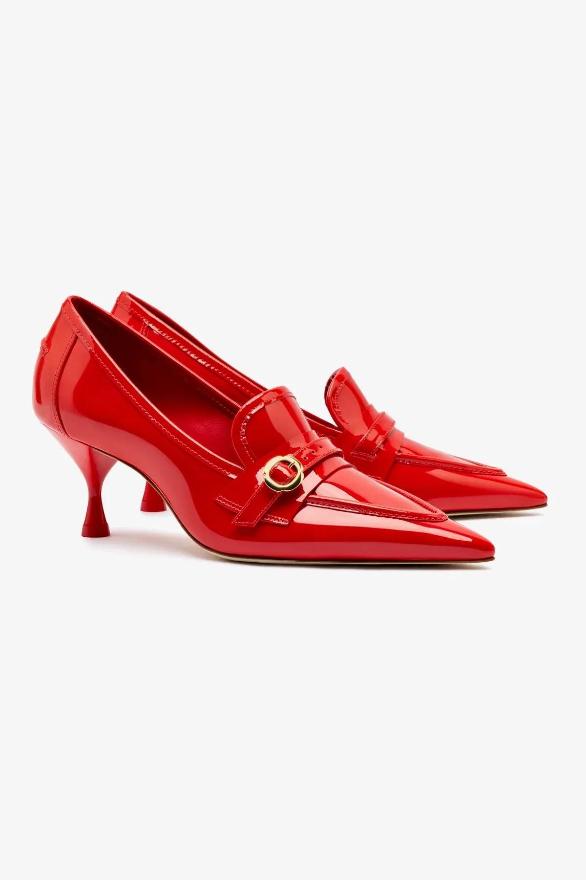 Susan Pump In Scarlet Patent Leather,Women Heel