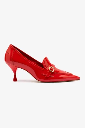 Susan Pump In Scarlet Patent Leather,Women Heel