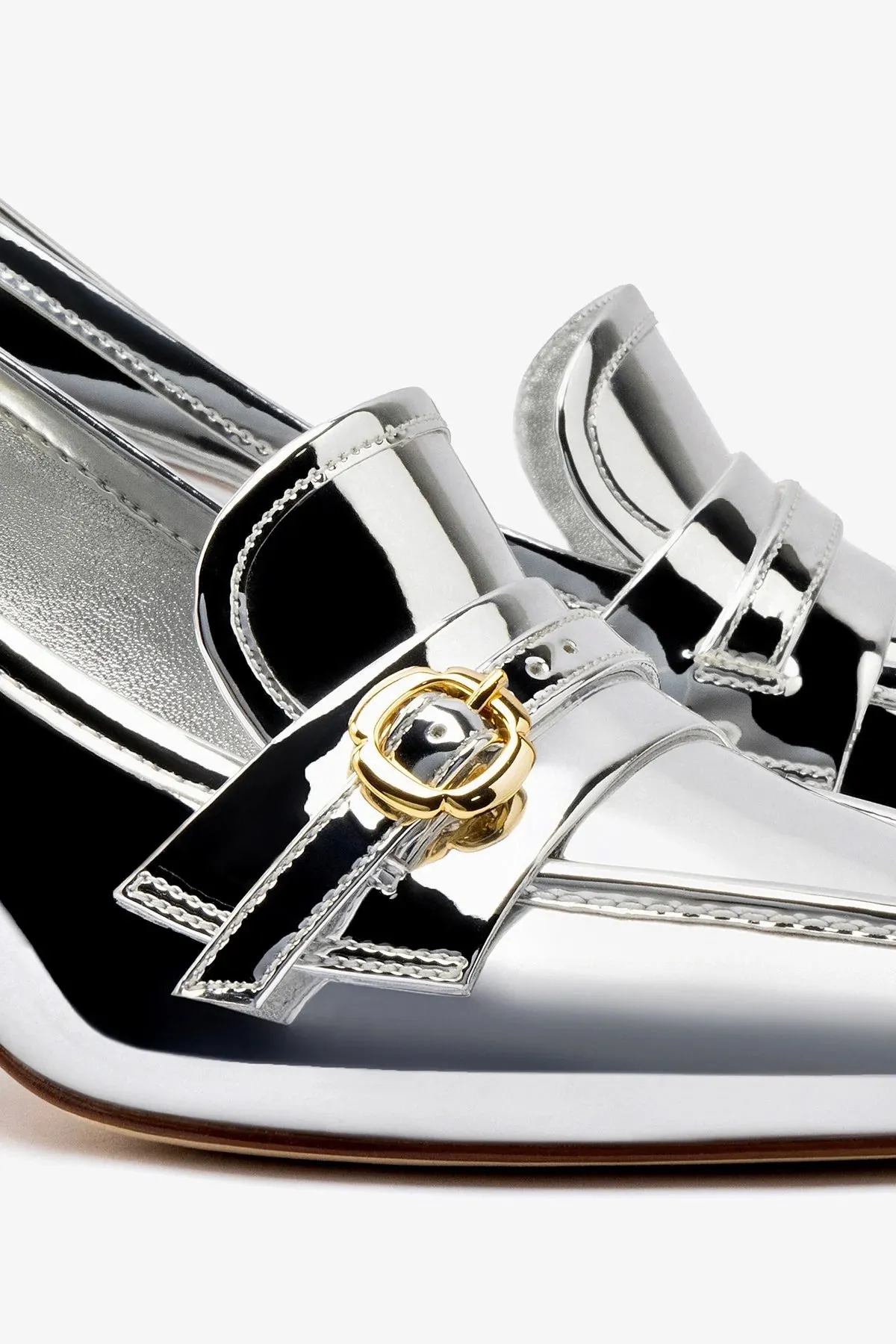 Susan Pump In Silver Specchio,Women Heel