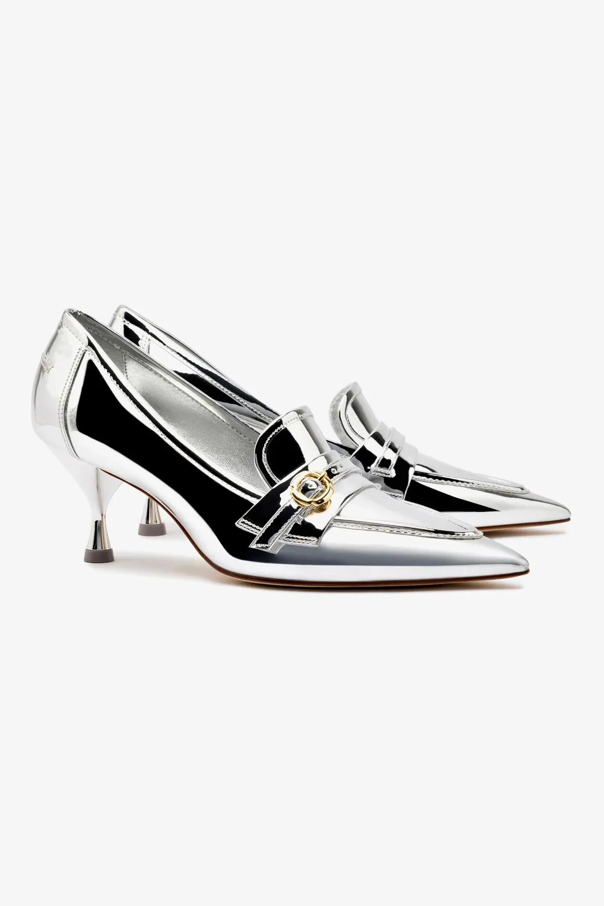 Susan Pump In Silver Specchio,Women Heel