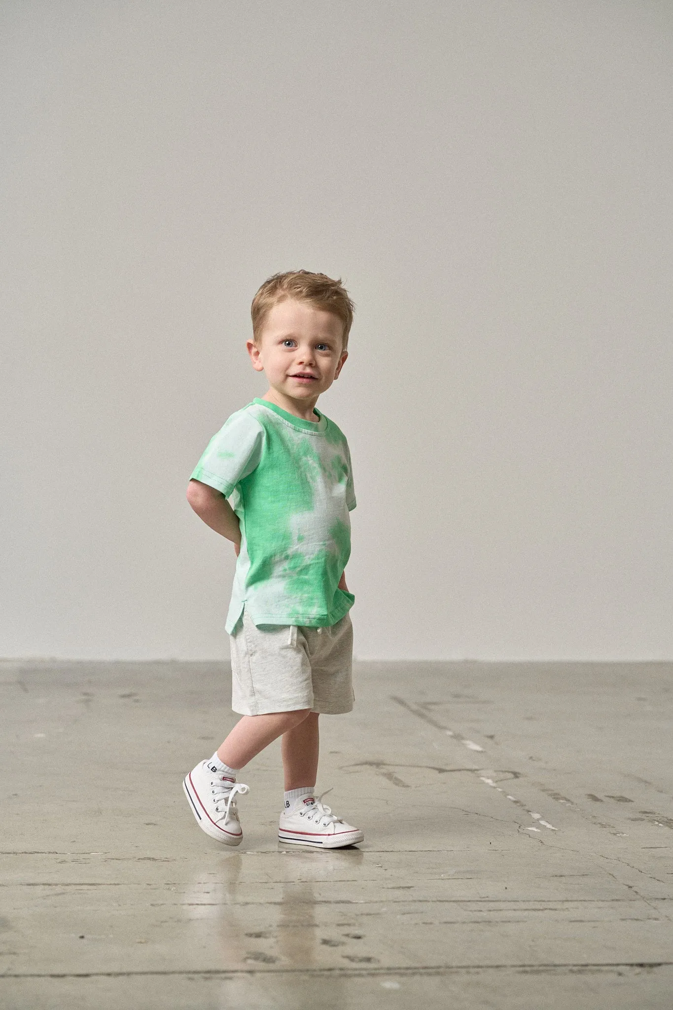 Tie Dye Tee - Green,Kids