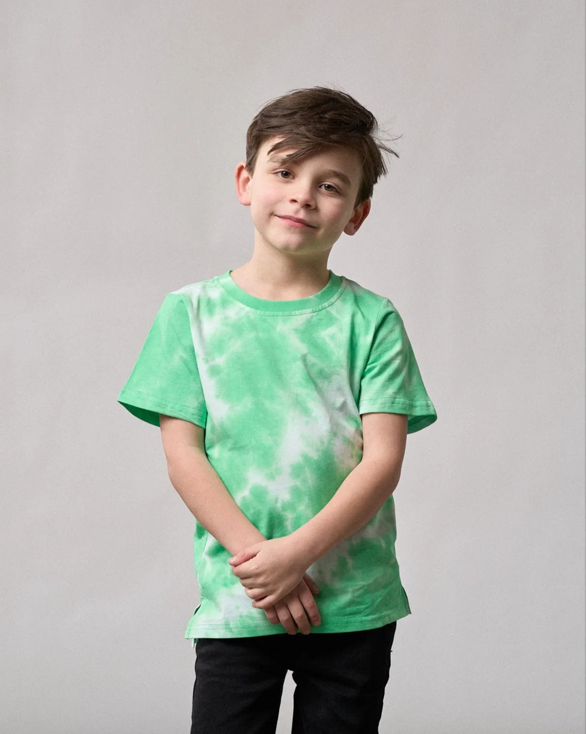Tie Dye Tee - Green,Kids