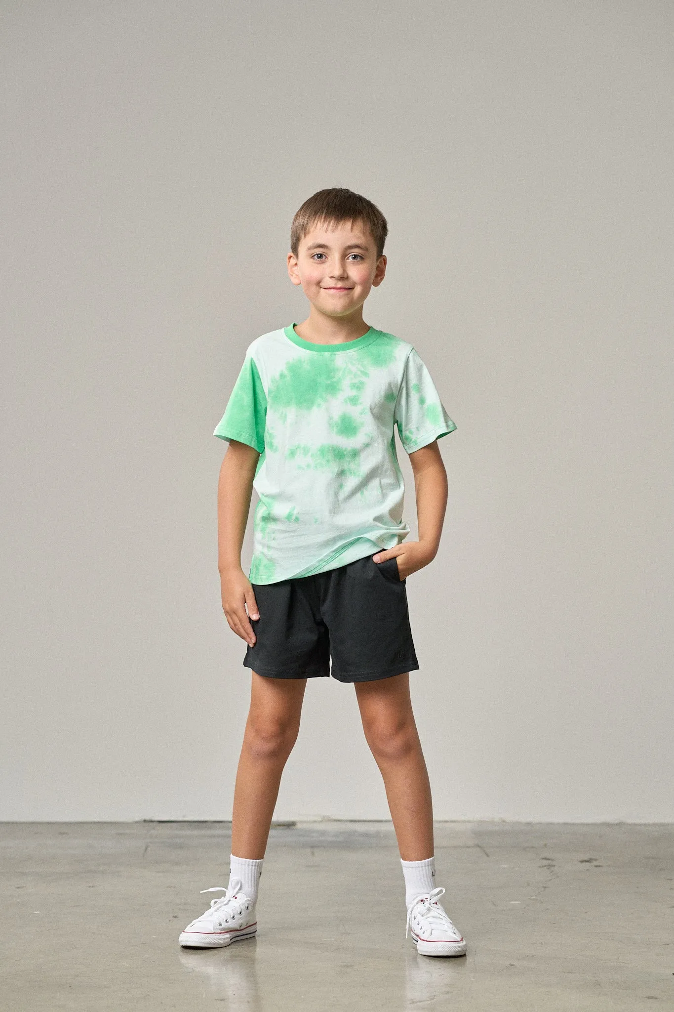 Tie Dye Tee - Green,Kids