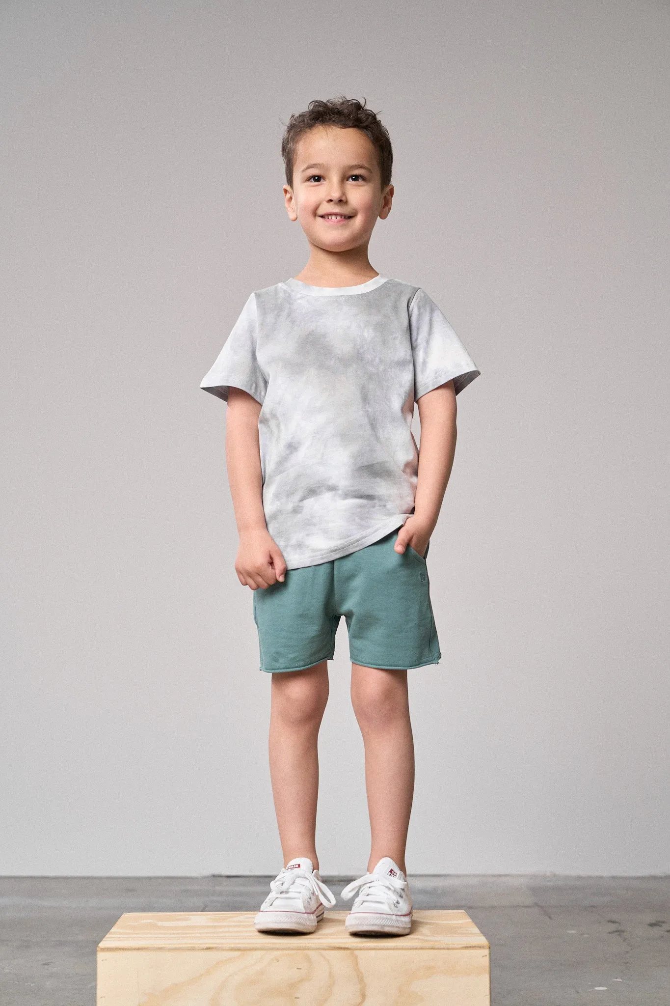 Tie Dye Tee - Grey,Kids