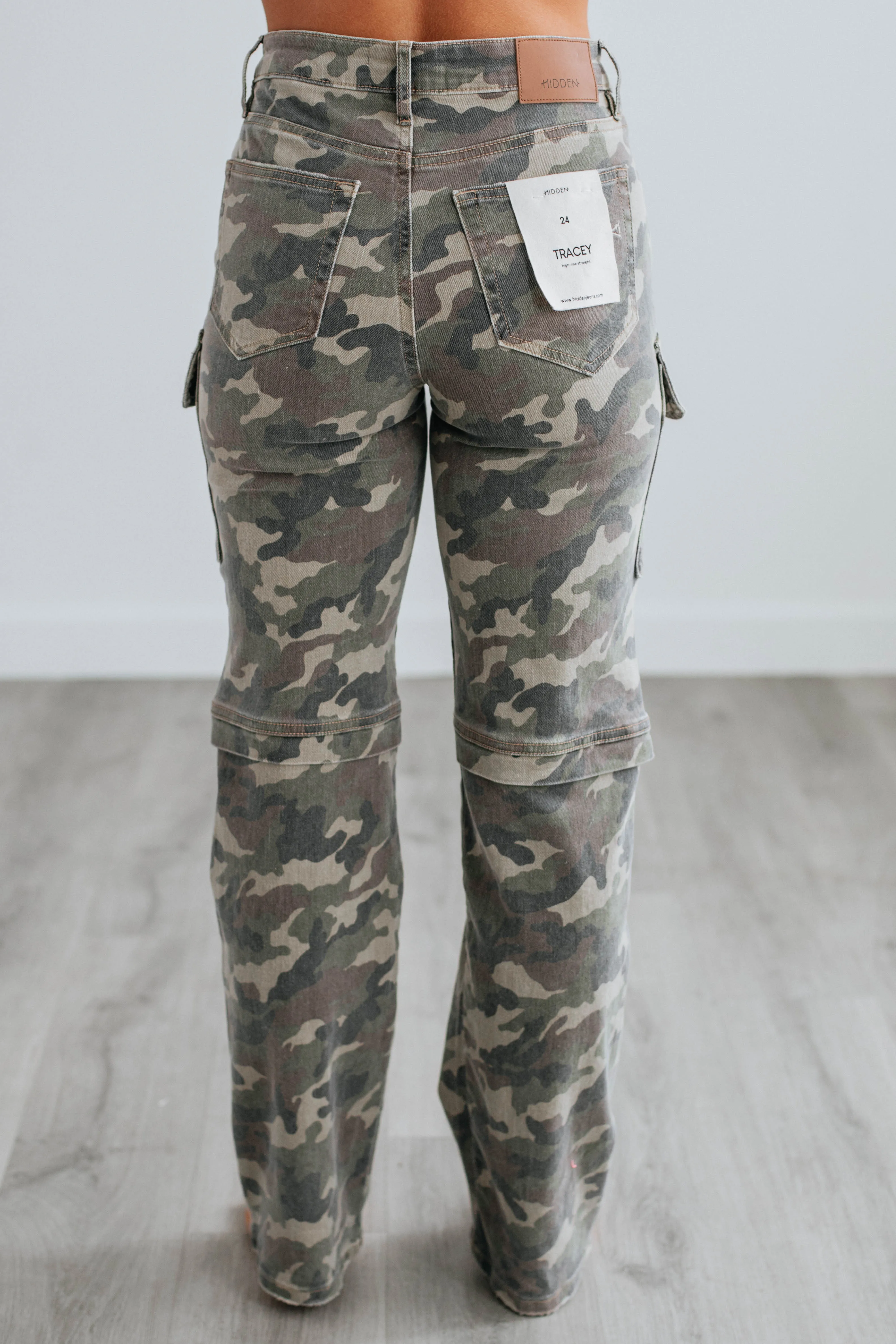 Tracey Hidden Cargo Jeans - Camouflage,Jeans Women