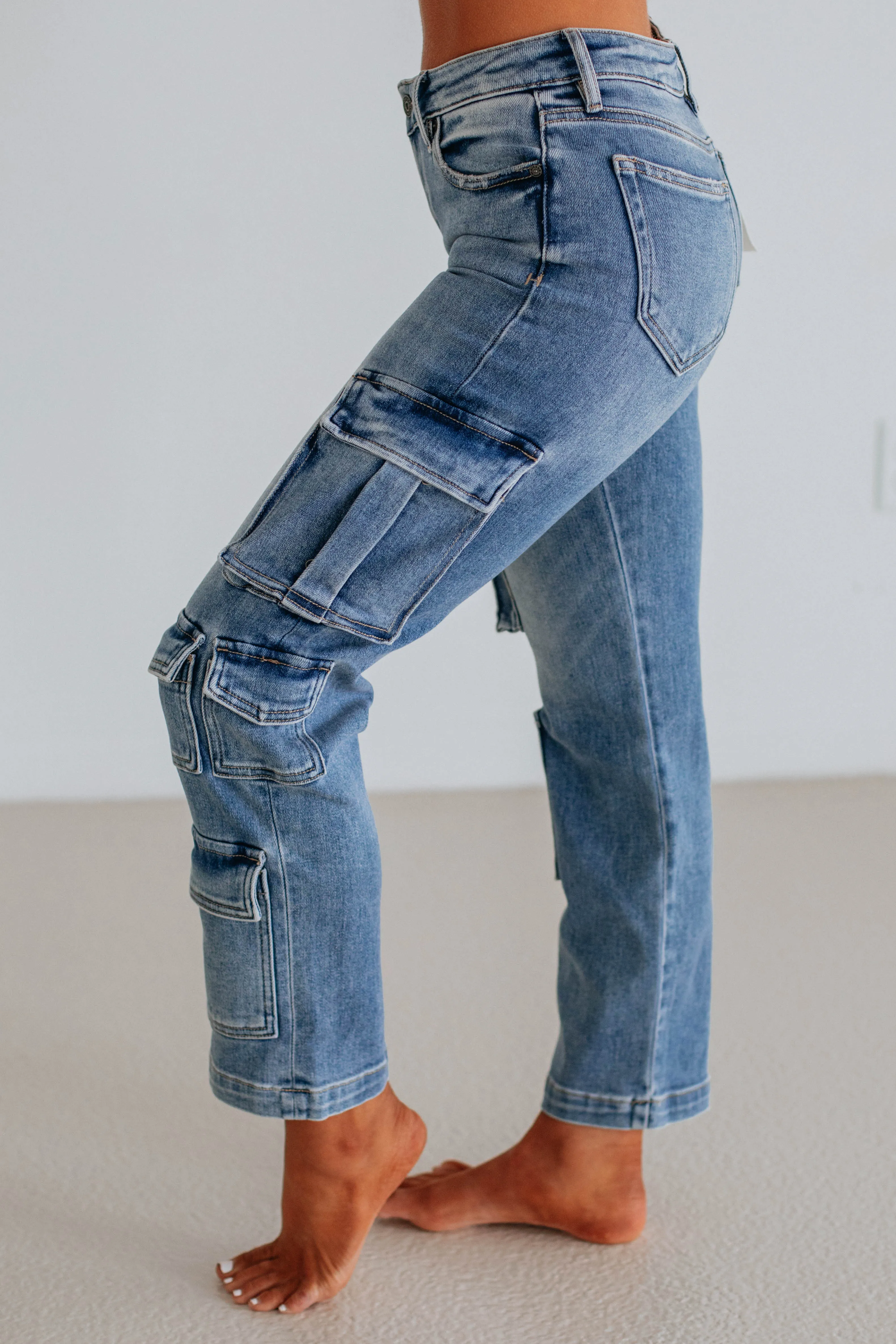 Tracey Hidden Cargo Jeans - Staredown,Jeans Women
