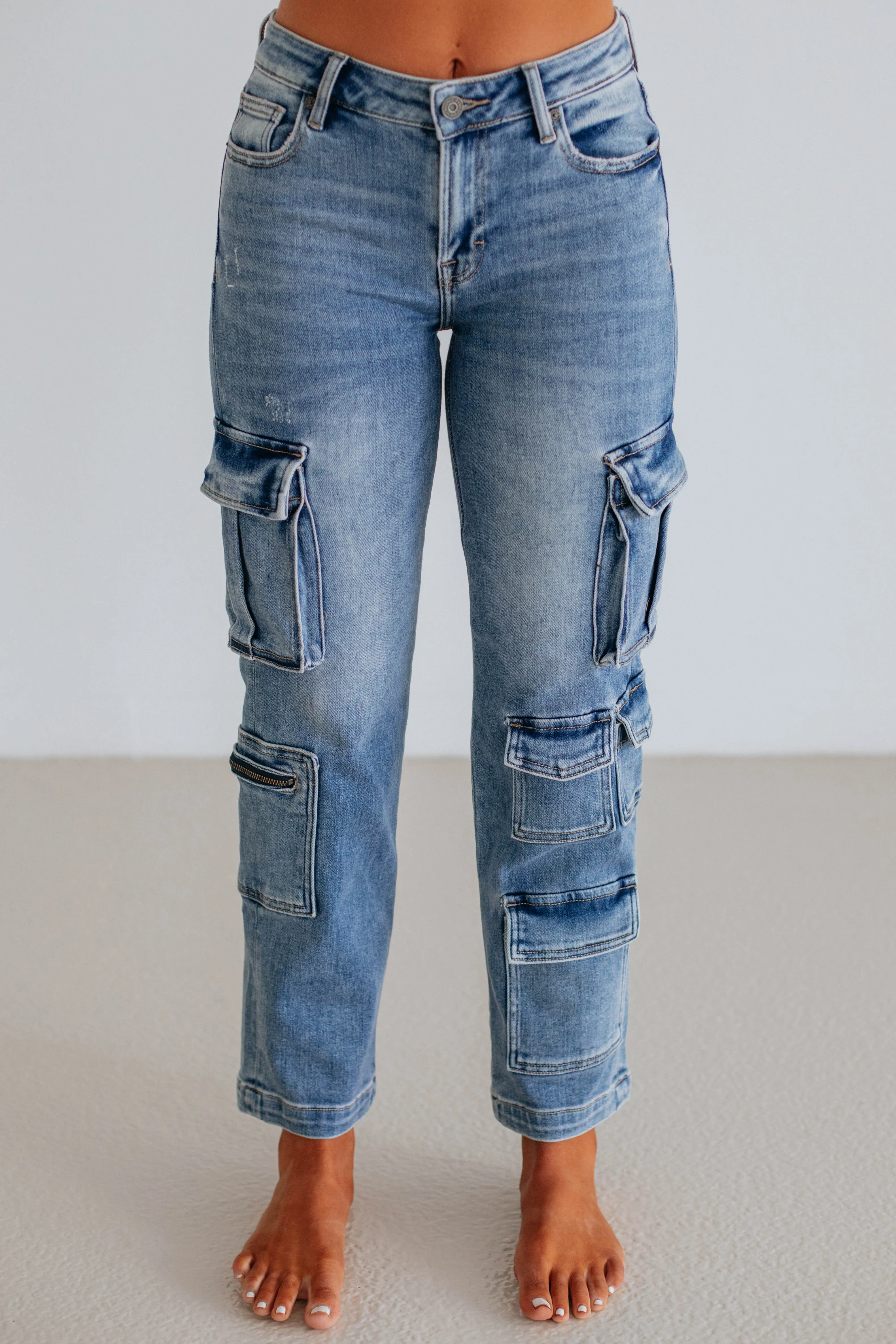 Tracey Hidden Cargo Jeans - Staredown,Jeans Women