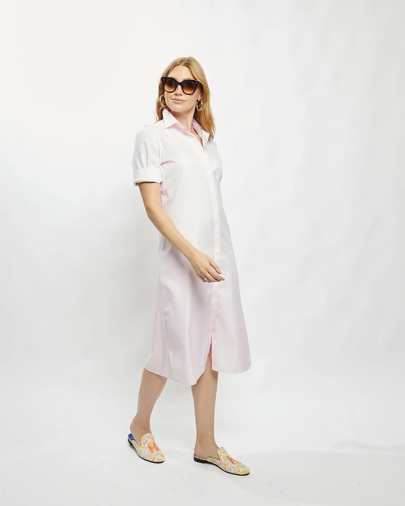 Tracy Dress Long in Panama Pink Pique,Women