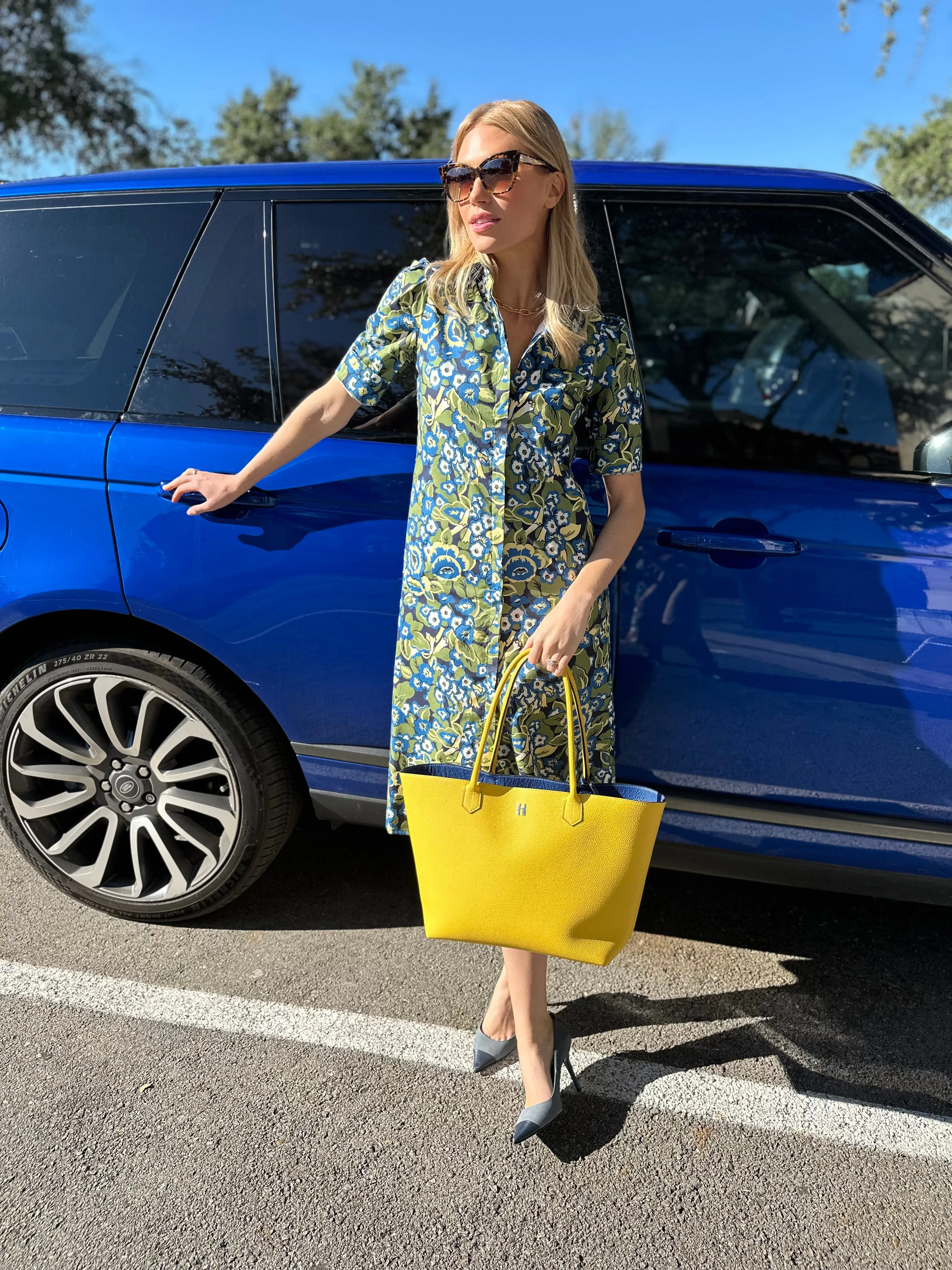 Tracy Dress Long in Wallpaper Blue,Women