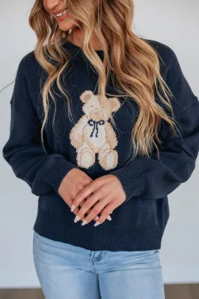Unbearably Cute Sweater - Navy,Women Sweater