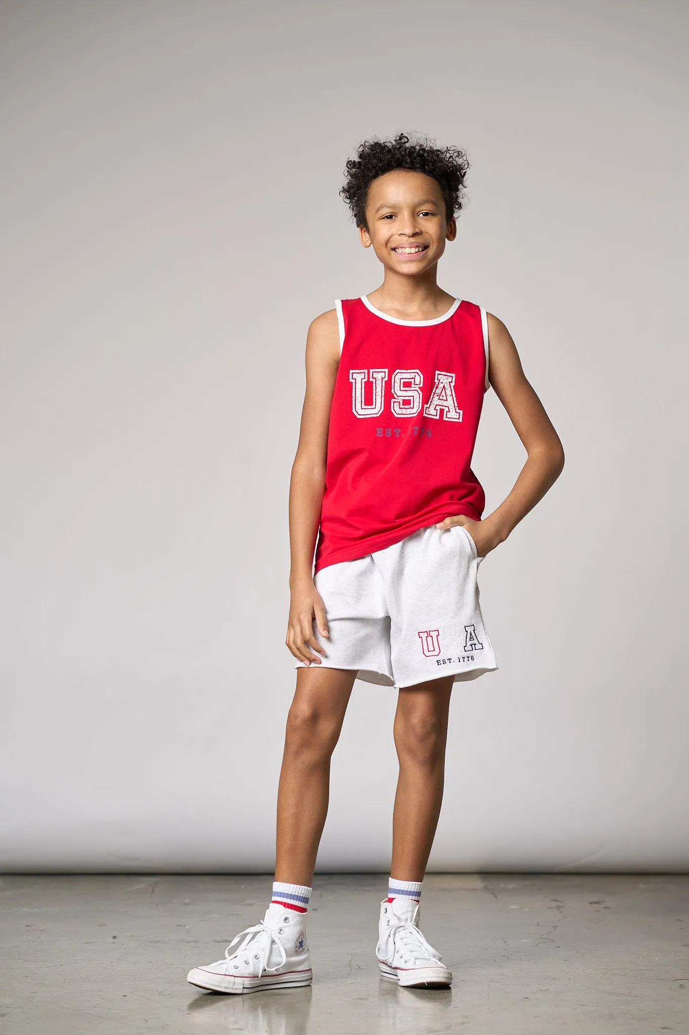 USA Tank - Red,Kids