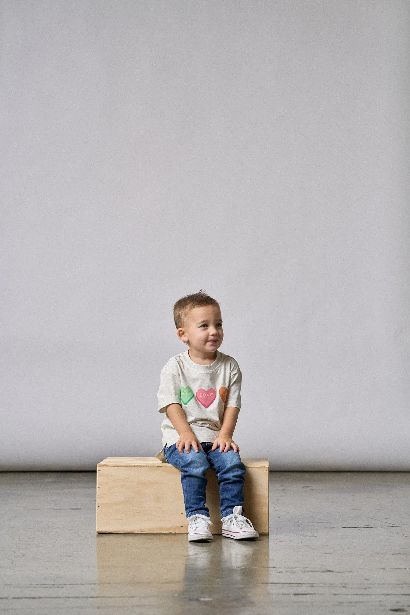 V-Day Boxy Tee - Grey,Kids