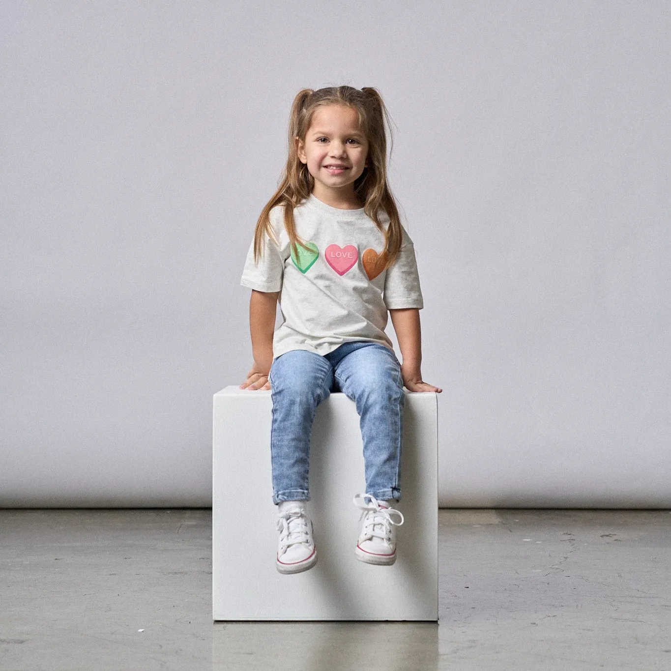 V-Day Boxy Tee - Grey,Kids