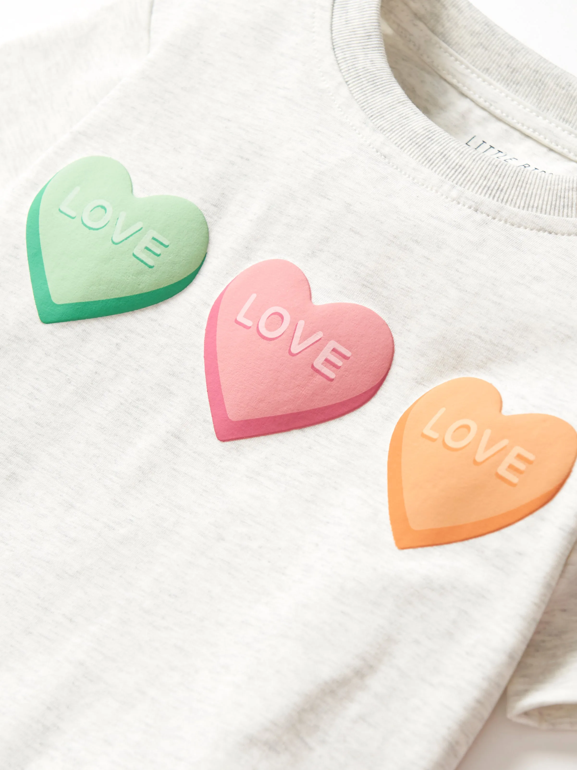 V-Day Boxy Tee - Grey,Kids