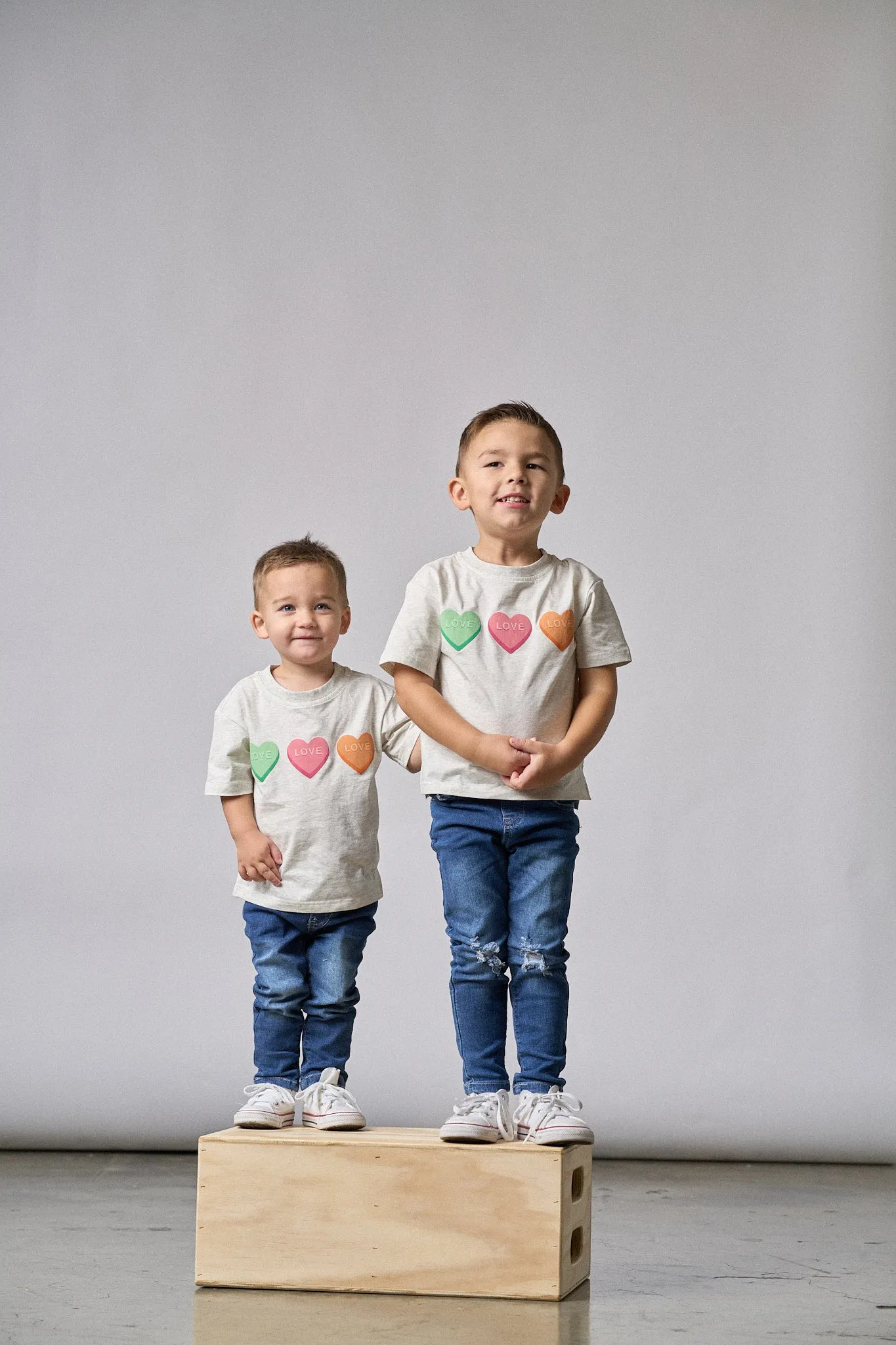 V-Day Boxy Tee - Grey,Kids