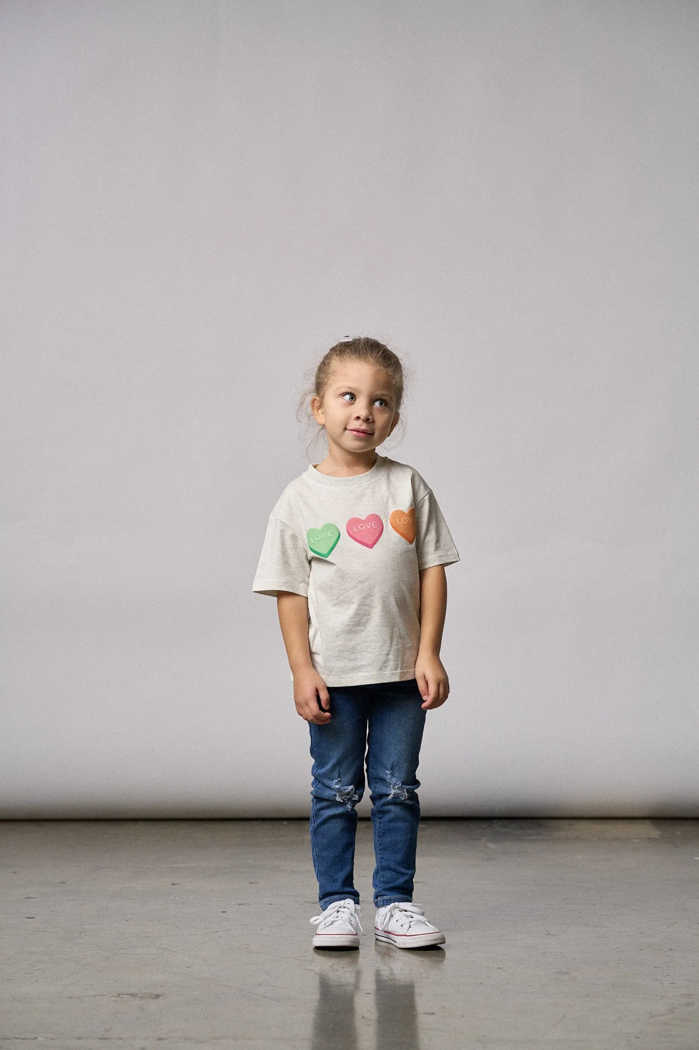 V-Day Boxy Tee - Grey,Kids