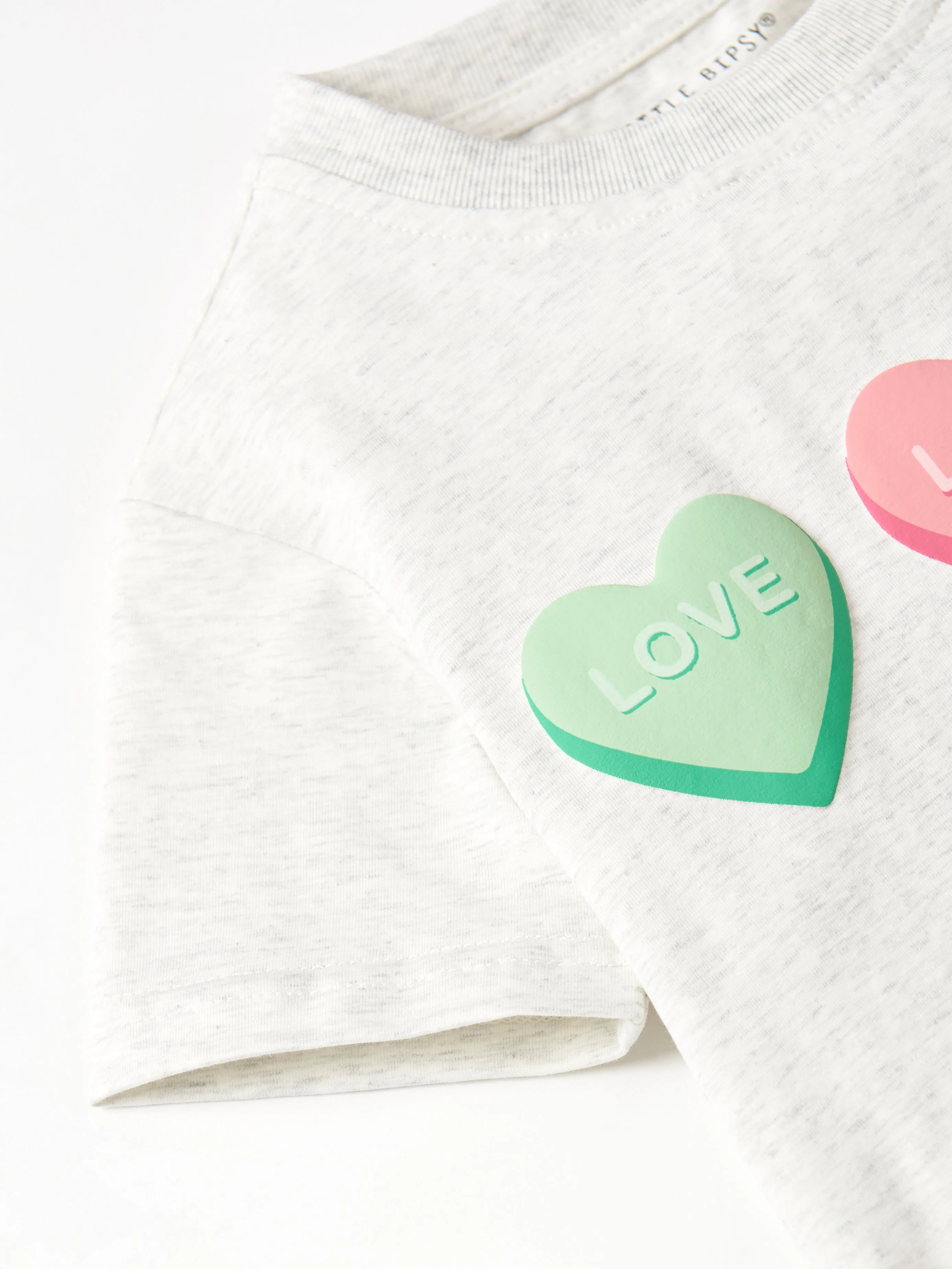 V-Day Boxy Tee - Grey,Kids