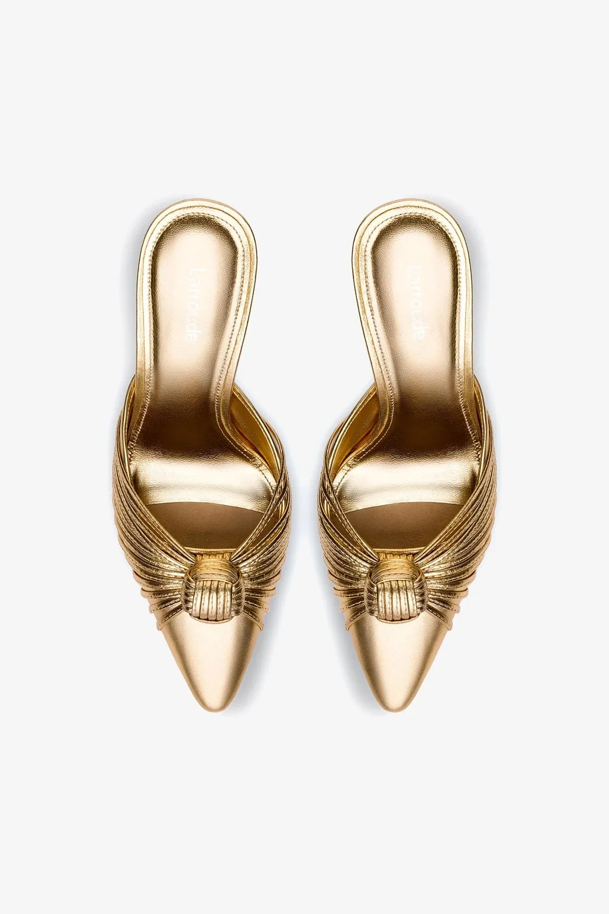 Valerie Pump In Gold Metallic Leather,Women Heel