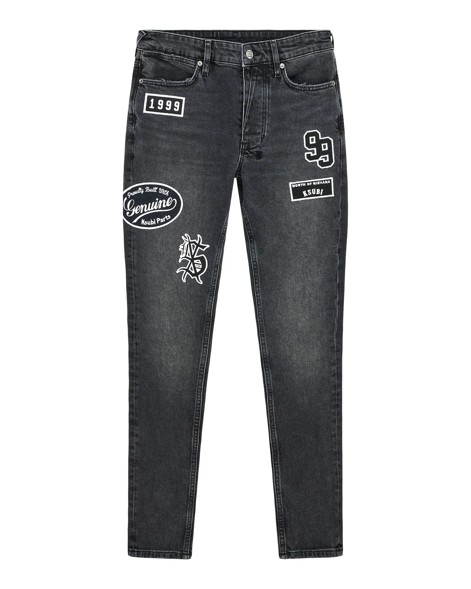 VAN WINKLE ROADHOUSE BLACK PATCHED,Jeans