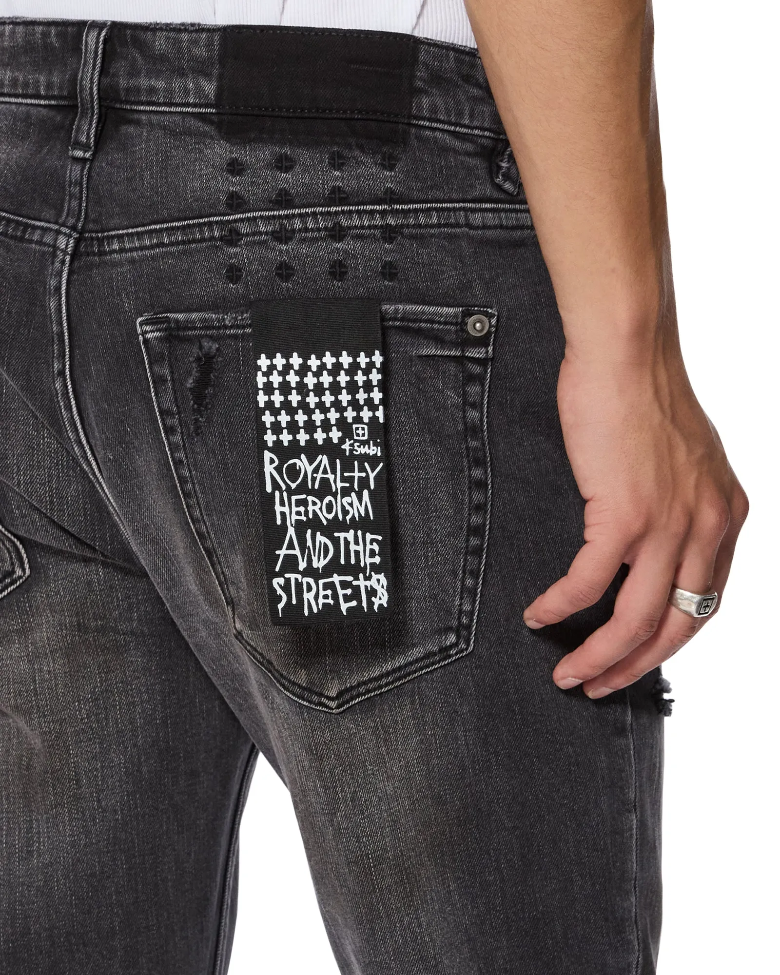 VAN WINKLE TORQUED CHAMBER BLACK,Jeans