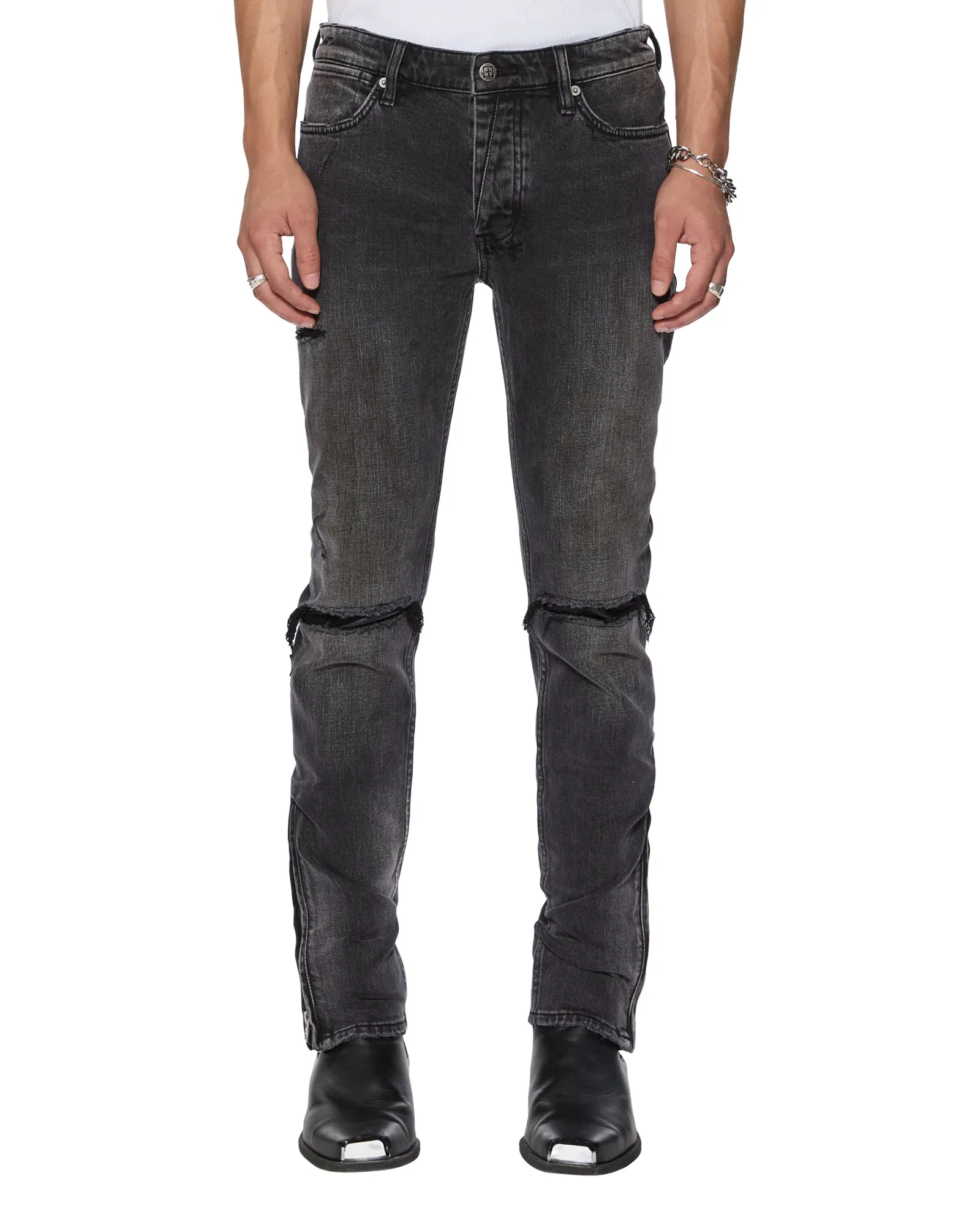 VAN WINKLE TORQUED CHAMBER BLACK,Jeans