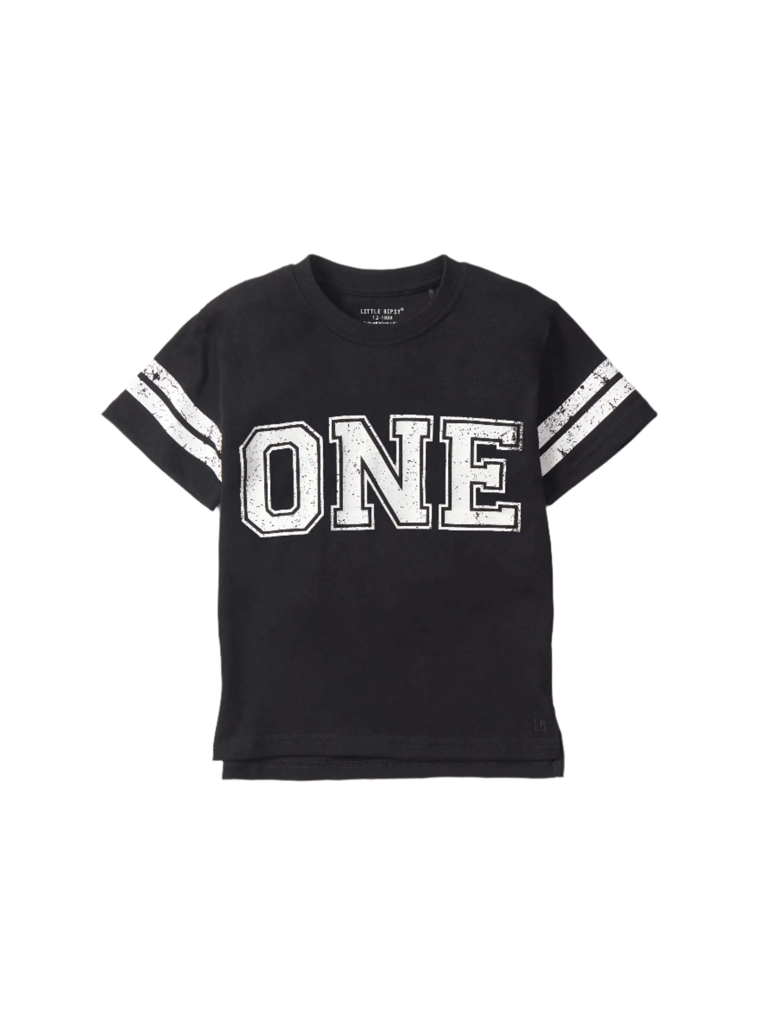 Varsity 1st B-Day Elevated Tee - Black,Kids