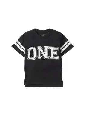 Varsity 1st B-Day Elevated Tee - Black,Kids
